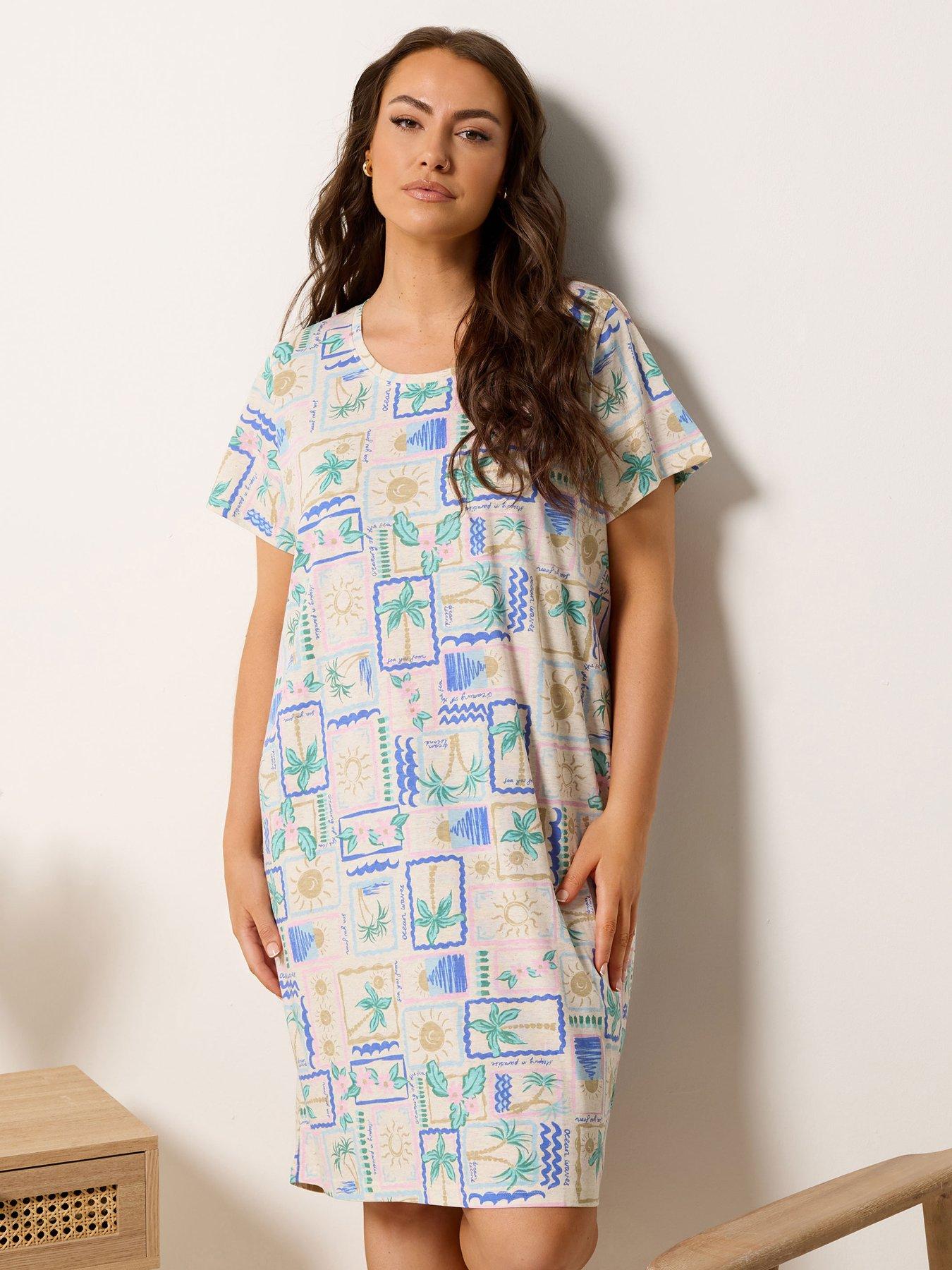 yours-curve-postcard-print-dipped-back-nightdressfront