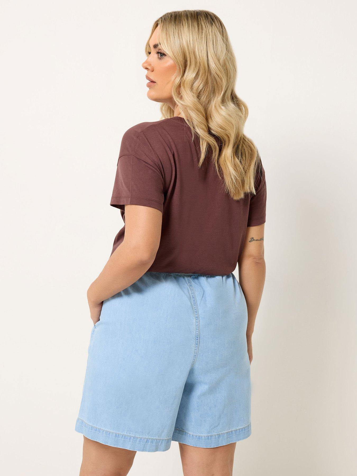 Image 2 of 5 of Yours Curve Denim Shorts