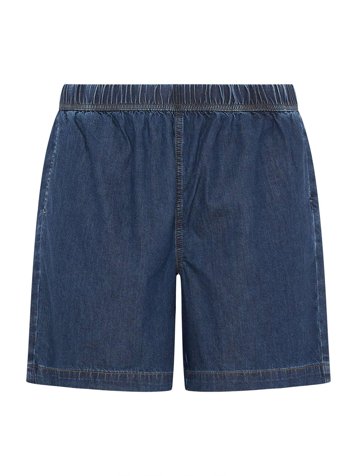 Image 5 of 5 of Yours Curve Denim Shorts - Blue