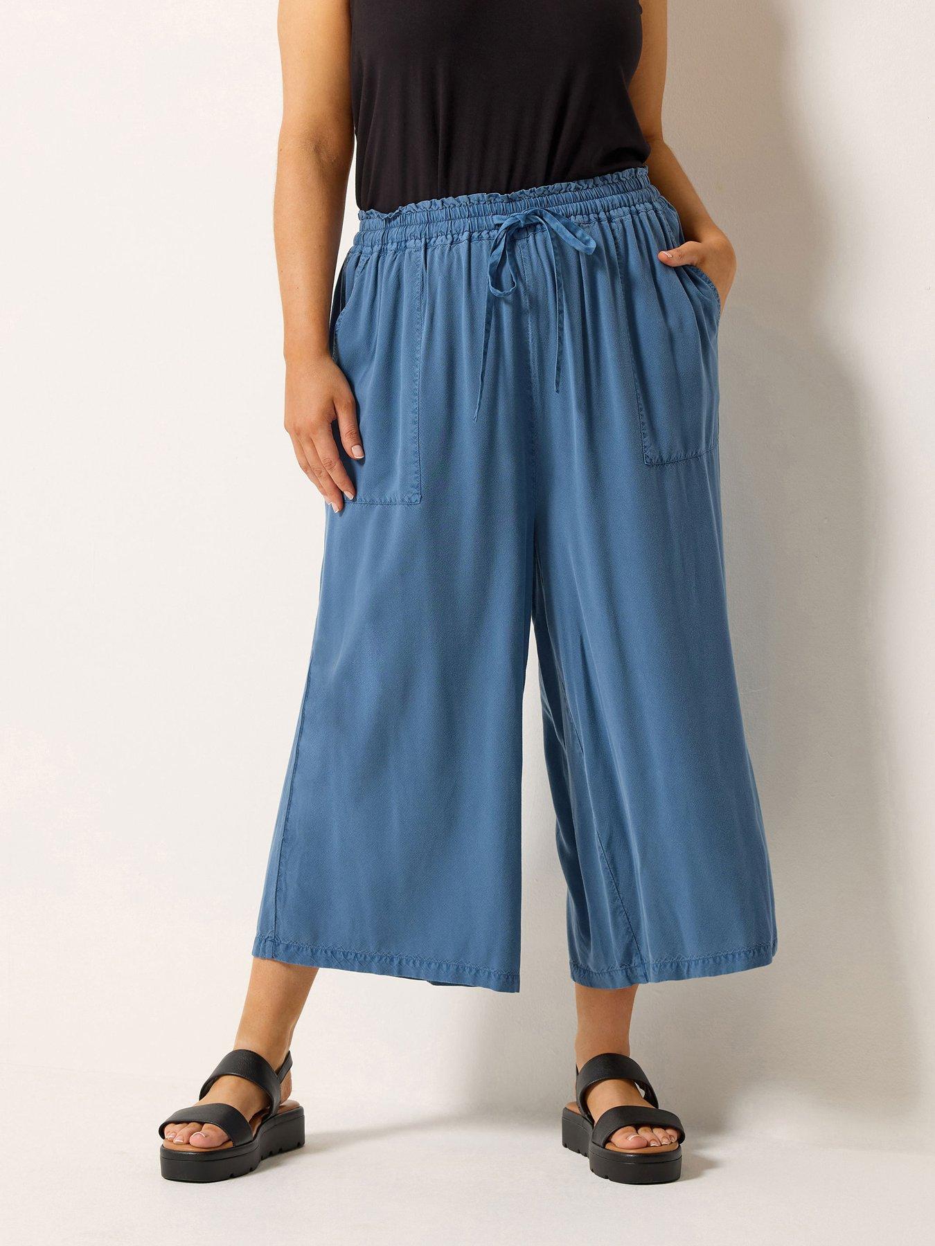 Image 1 of 5 of Yours Curve Chambray Culotte