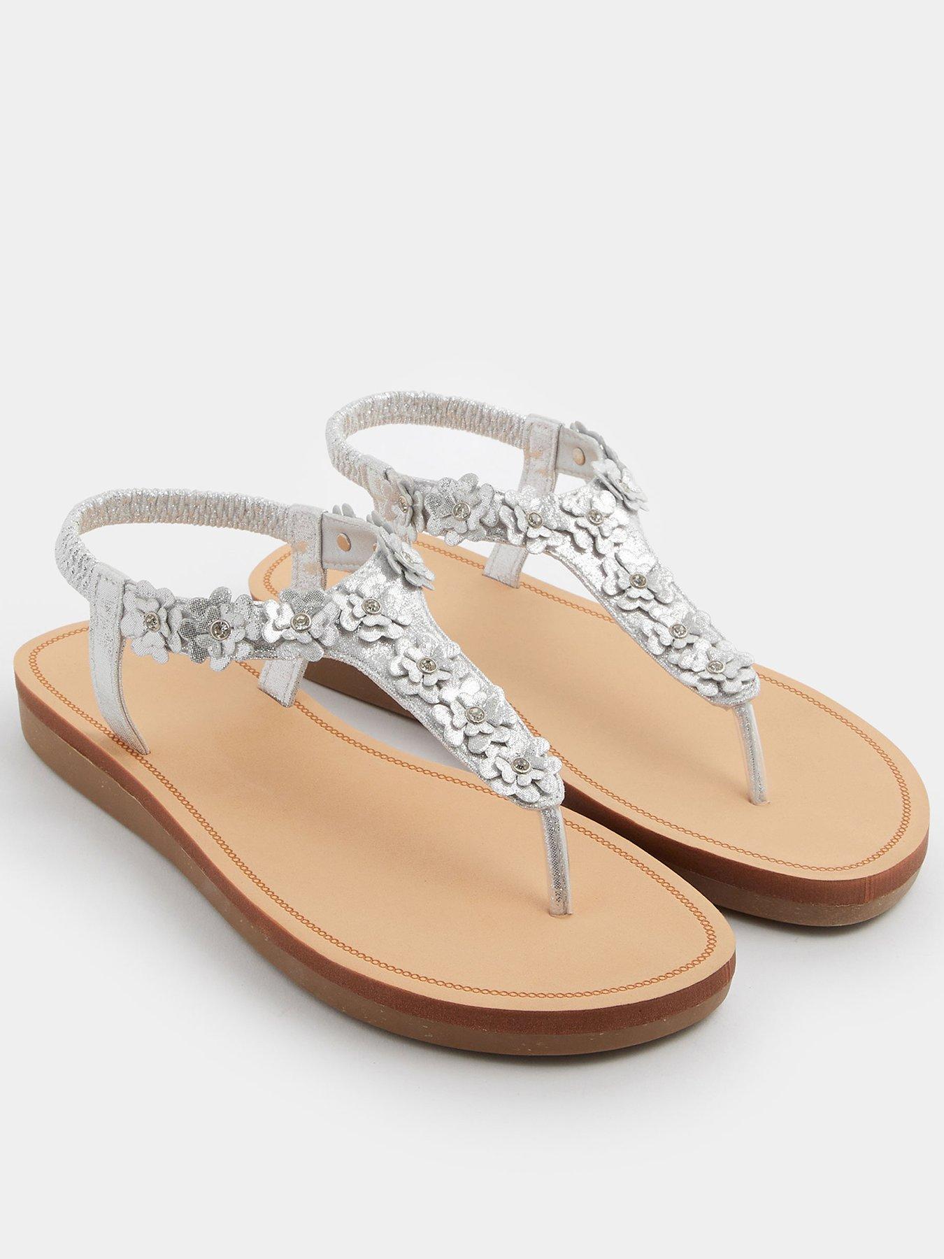 Image 2 of 4 of Yours Extra Wide Fit Ditsy Flower Sandal