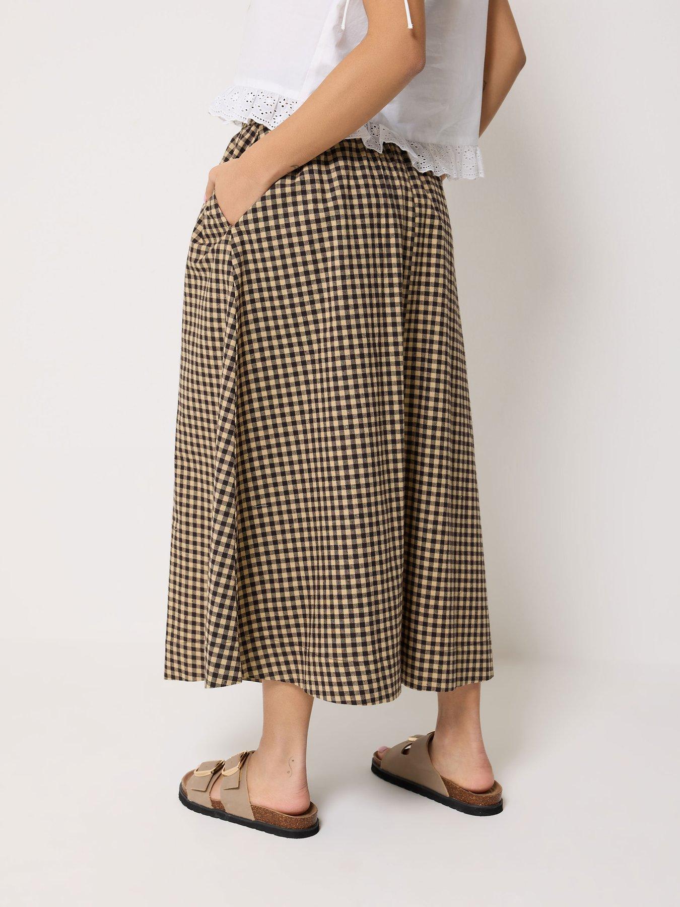pixiegirl-petite-gingham-shirred-skirtstillFront