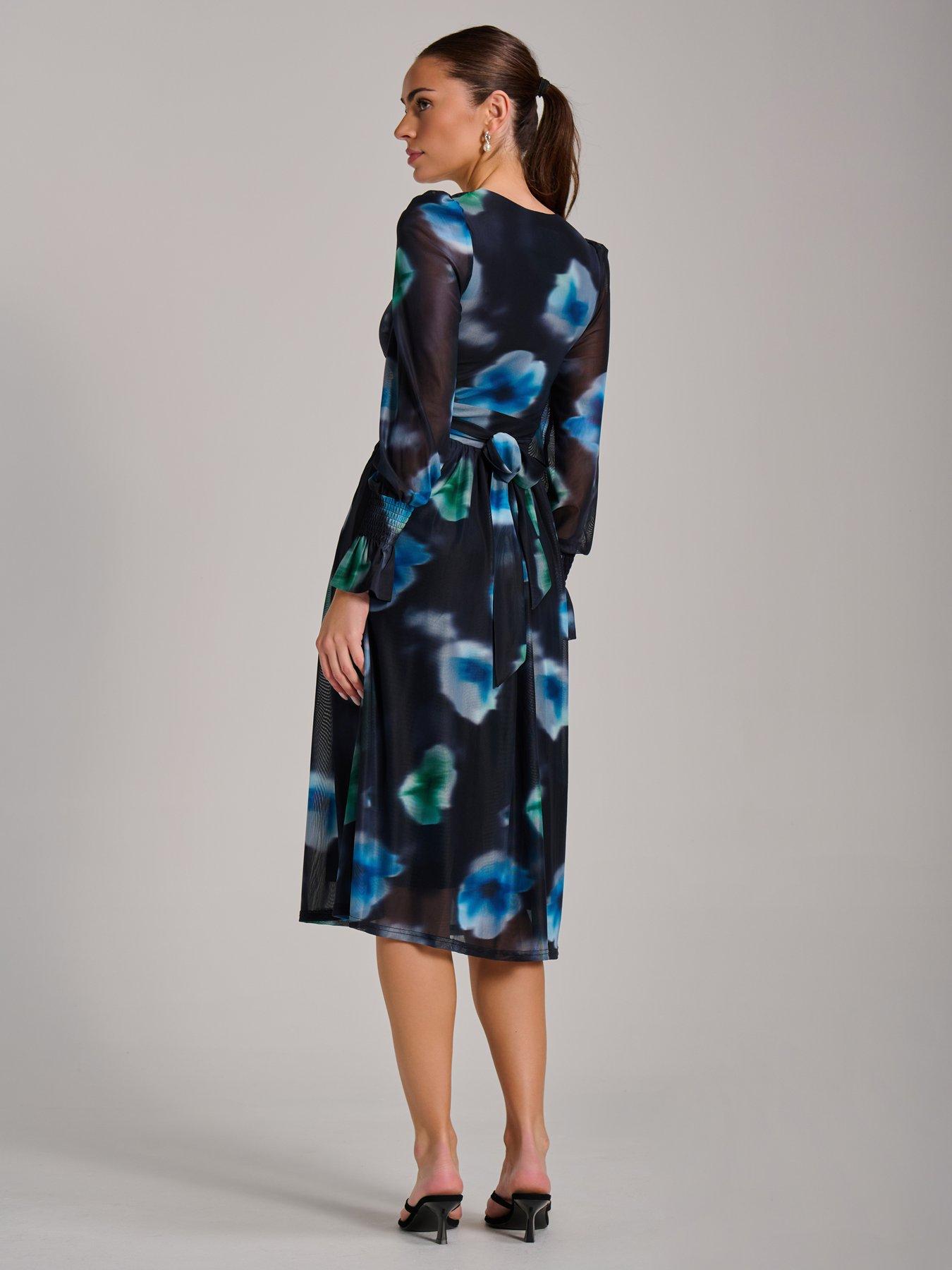 jolie-moi-long-sleeve-printed-mesh-midi-dressstillFront