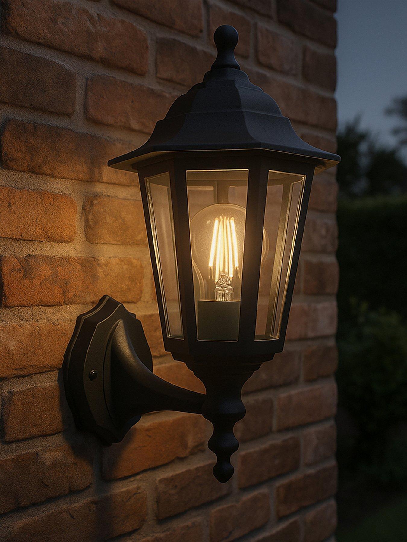 eglo-olgiata-e-plastic-classic-outdoor-wall-light-blackfront