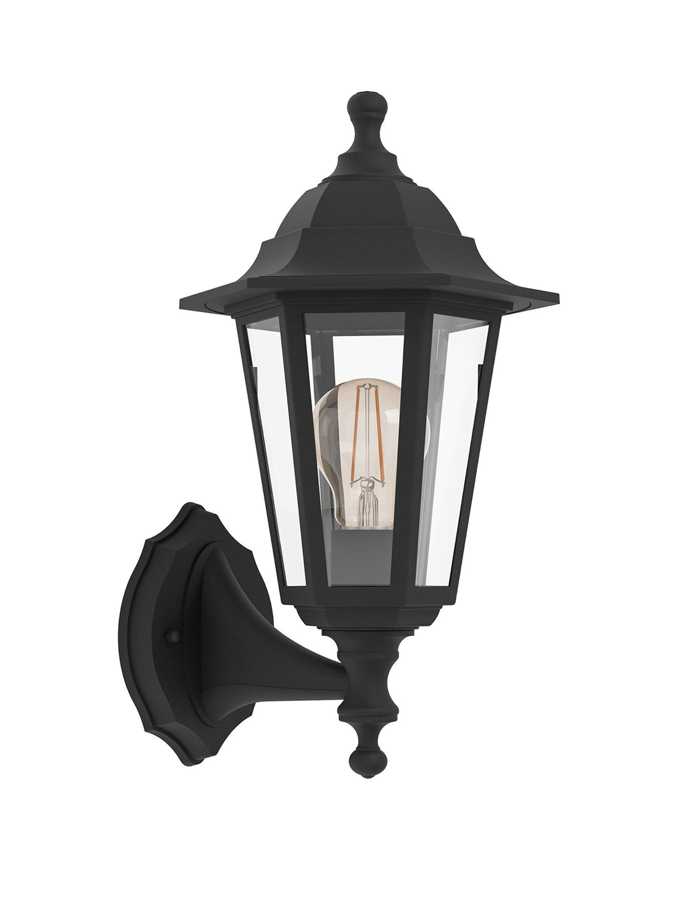 eglo-olgiata-e-plastic-classic-outdoor-wall-light-blackstillFront