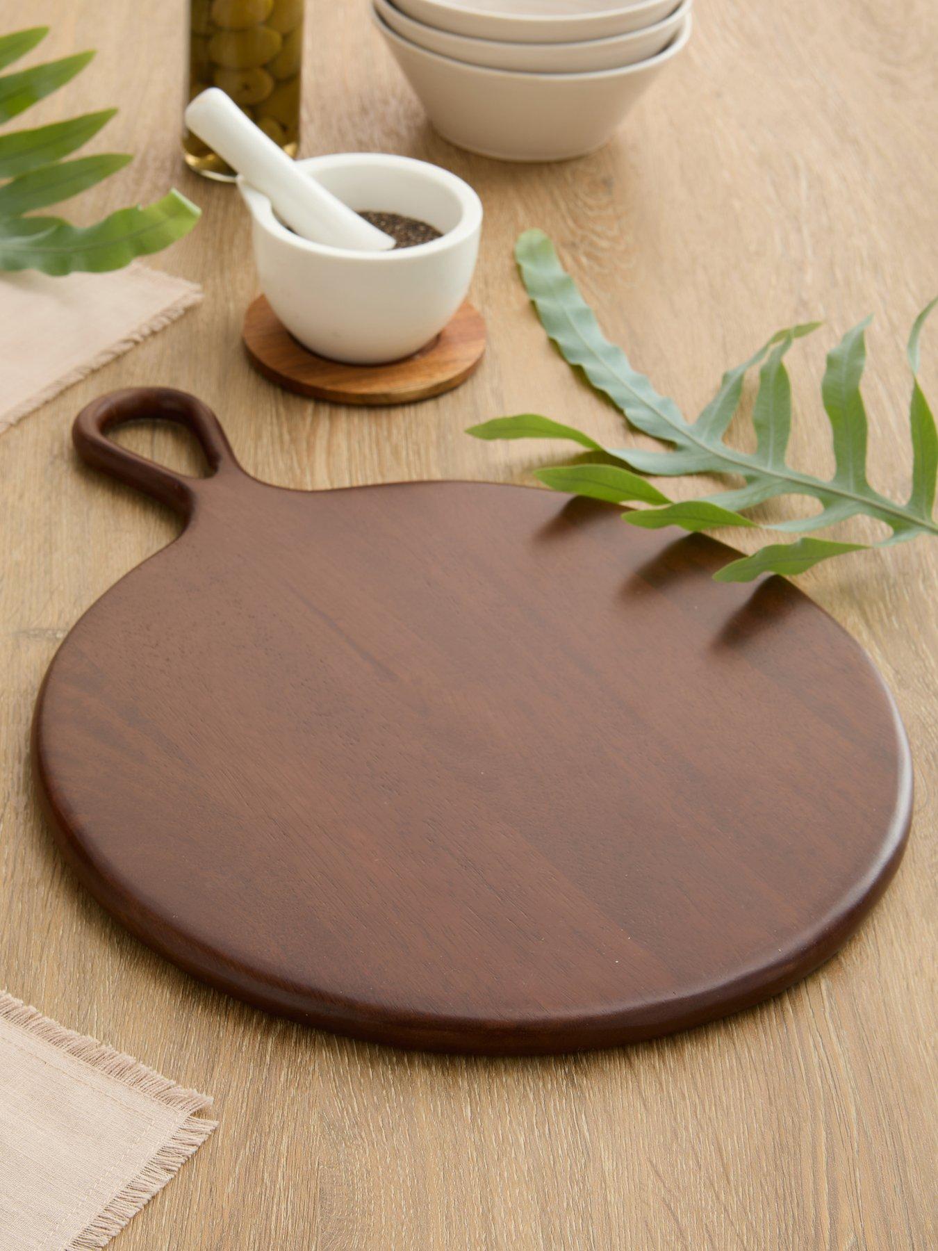 Michelle Keegan Home Mango Wood Walnut Round Chopping Board