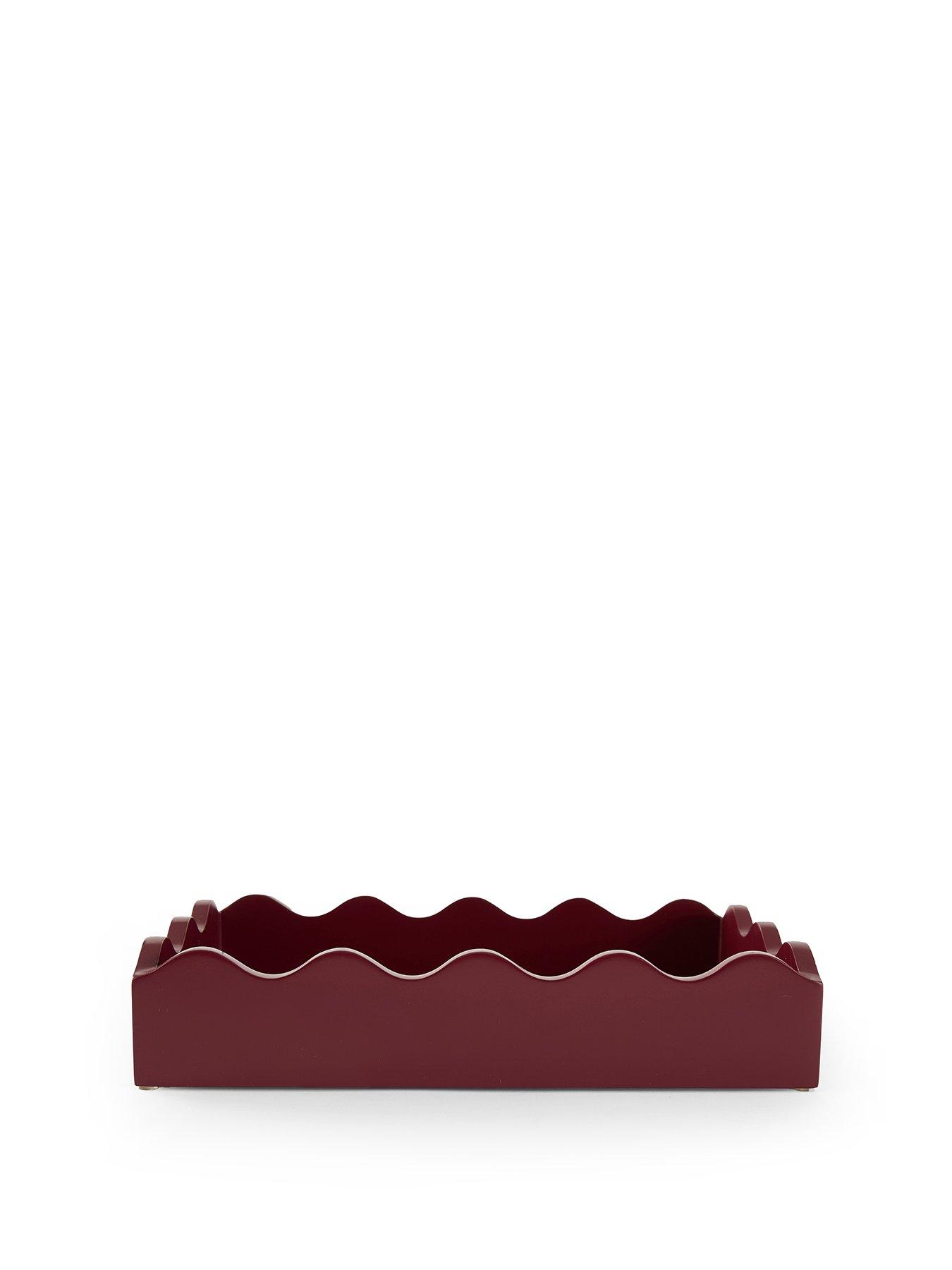Image 2 of 7 of The Very Collection Wavy Edge Tray - Burgundy