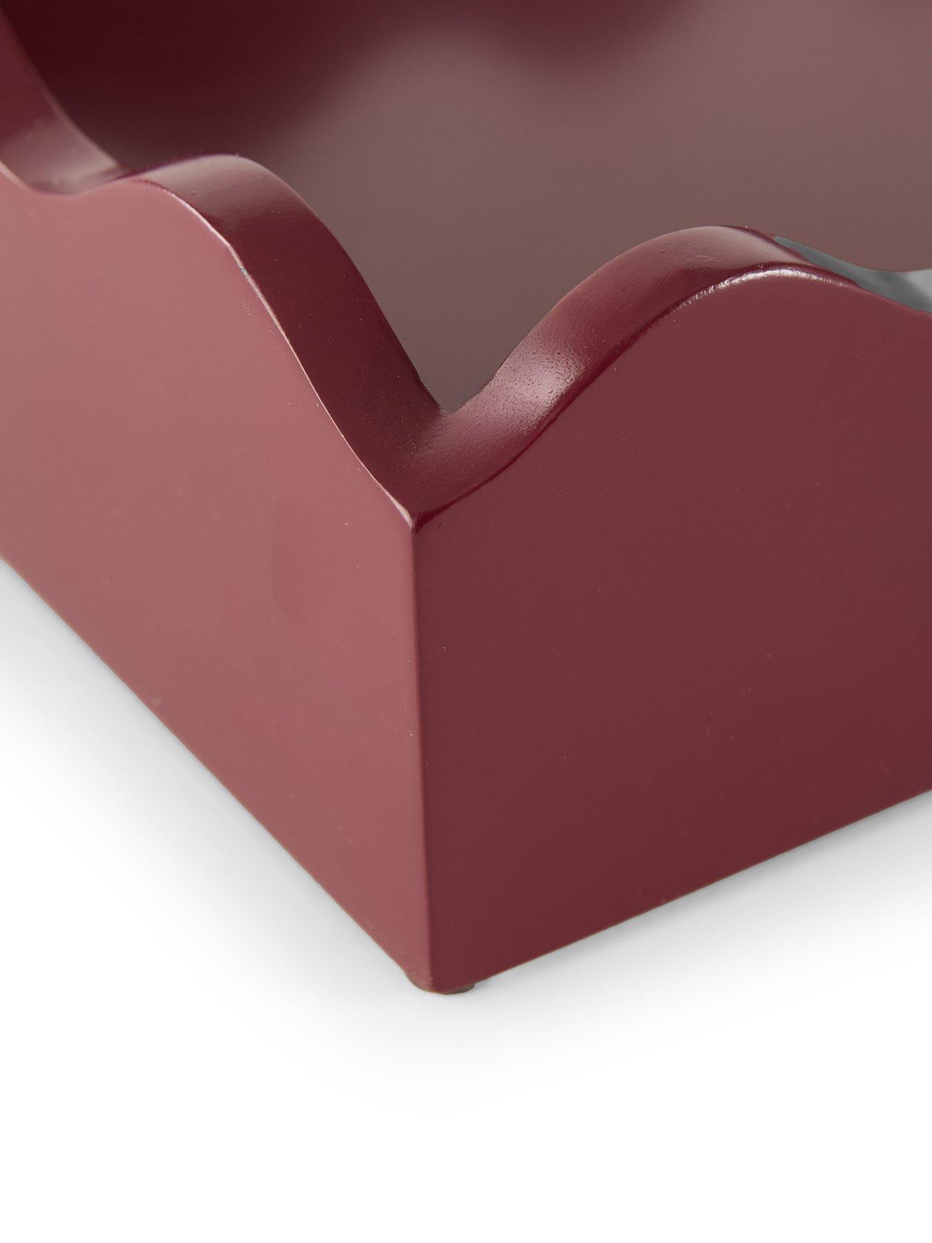 Image 5 of 7 of The Very Collection Wavy Edge Tray - Burgundy