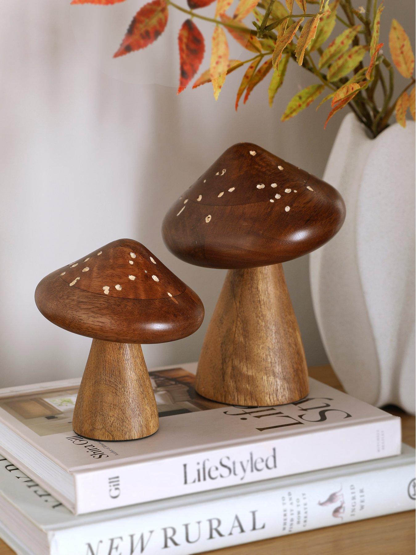 The Very Collection Set Of 2 Wooden Toadstools