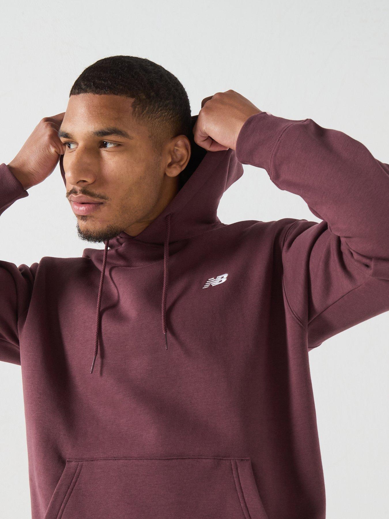 Image 4 of 6 of New Balance Mens Sport Essentials Fleece Hoodie - Burgundy