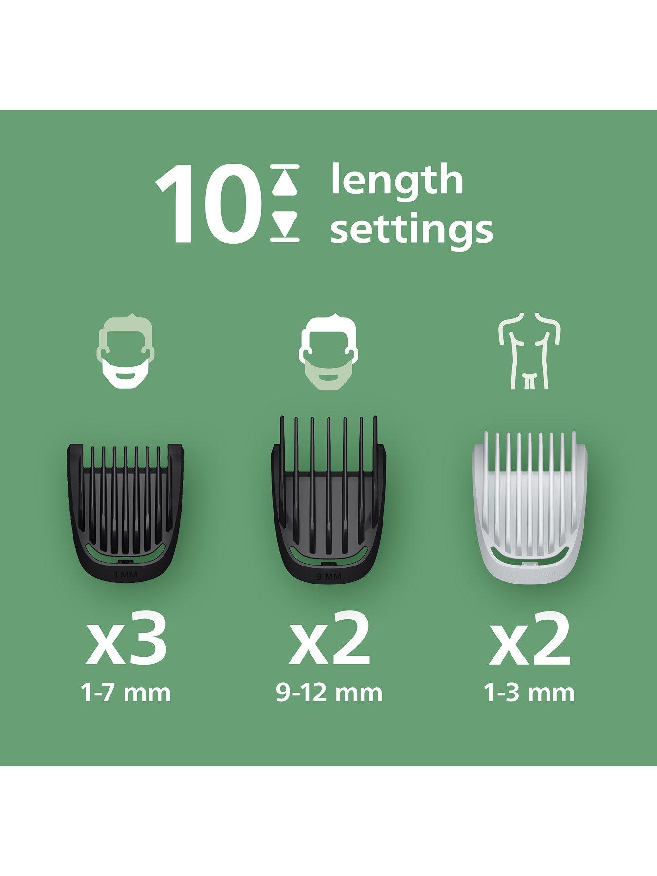 Image 3 of 8 of Philips Multigroom 3000 Series All-in-One 9-Piece Trimmer - Shaver and Clipper for Beard, Hair &amp; Nose, 10 Length Settings, MG3945/15