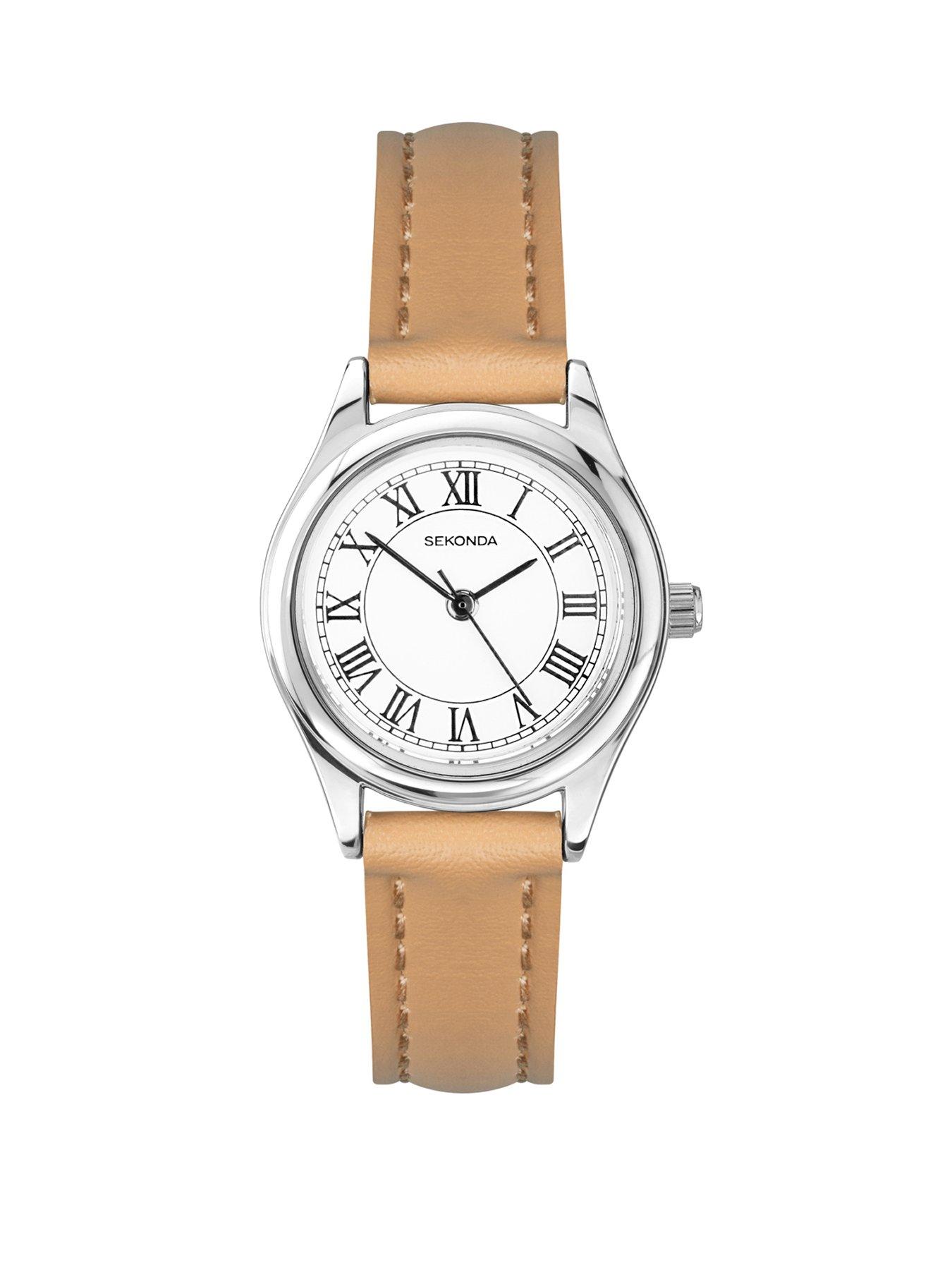 Image 1 of 6 of Sekonda Sekonda Womens Evans Tan Leather Strap with White Dial Analogue Watch