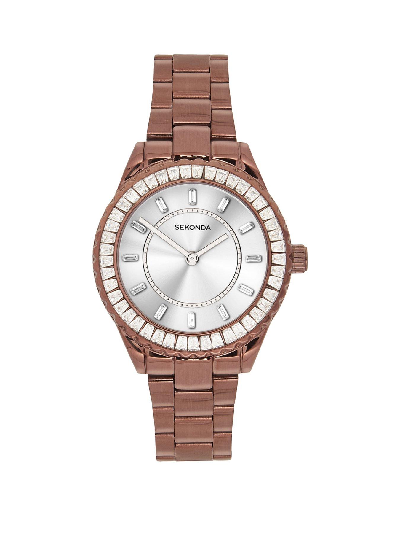 Sekonda Sekonda Womens Margot Brown Stainless Steel Strap with Silver Dial Analogue Watch