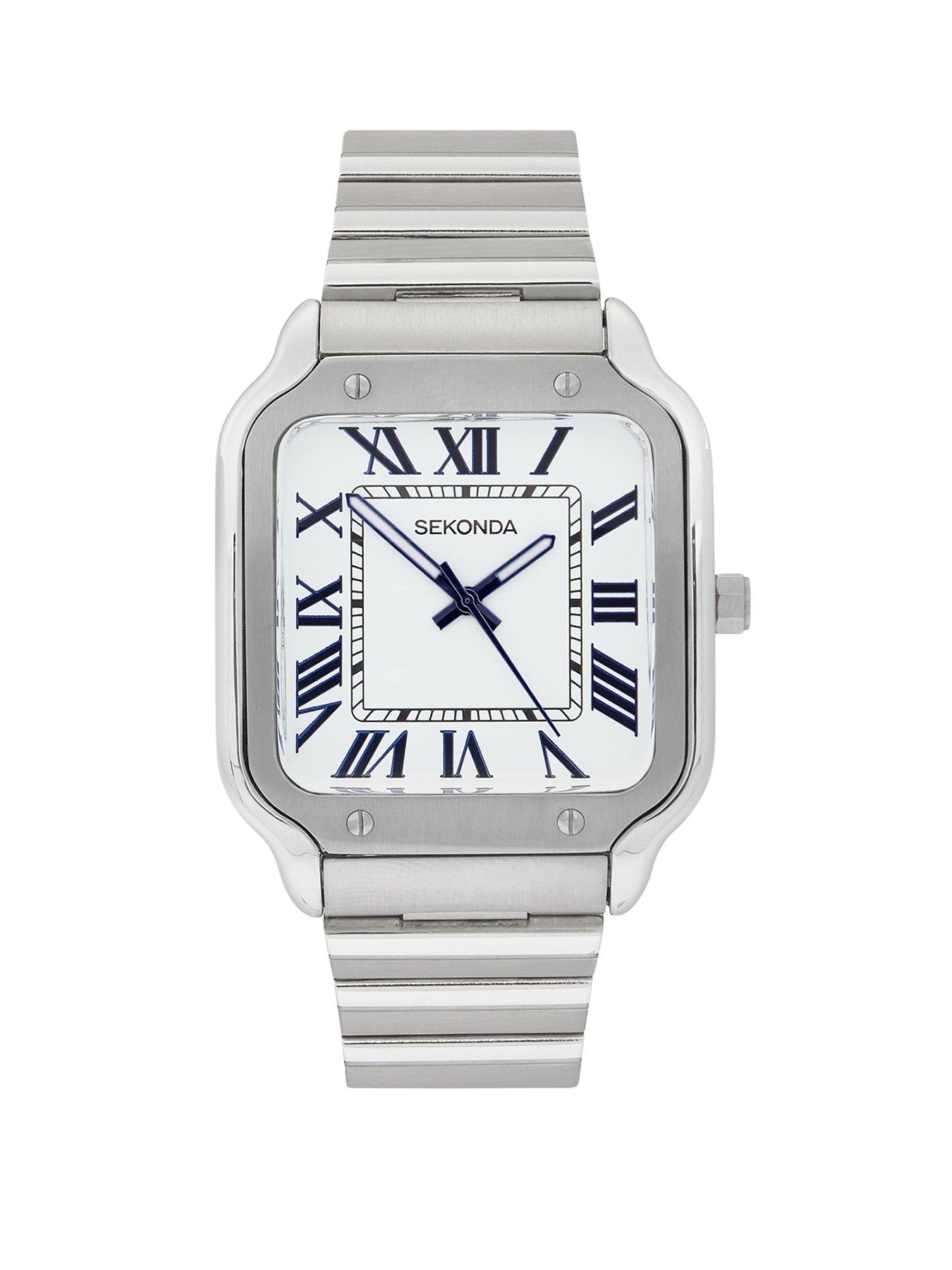 Sekonda Sekonda Mens Rene Silver Stainless Steel Strap with White Dial Analogue Watch