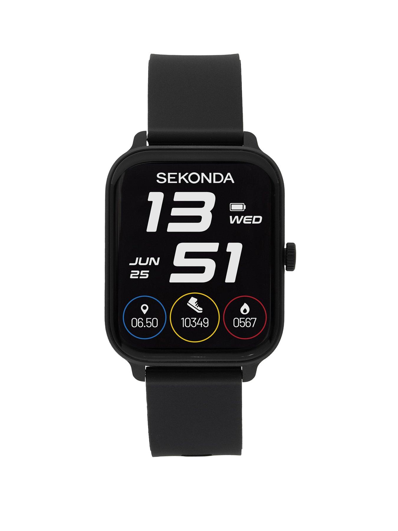 Image 1 of 7 of Sekonda Sekonda Unisex Motion Go Black Silicone Strap with LCD Dial Smartwatch