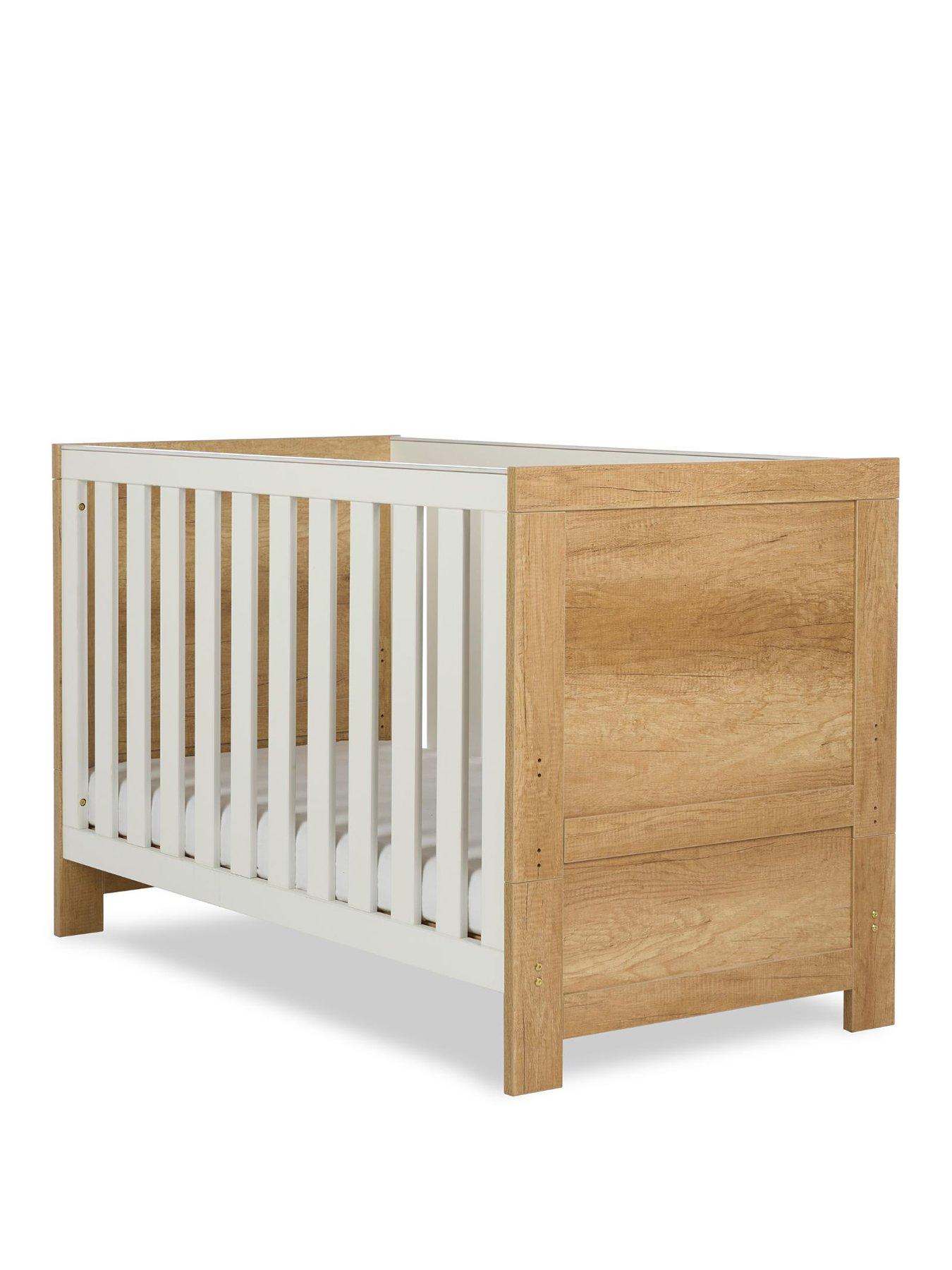 Image 2 of 7 of Obaby Nika Cot Bed - Oak & White