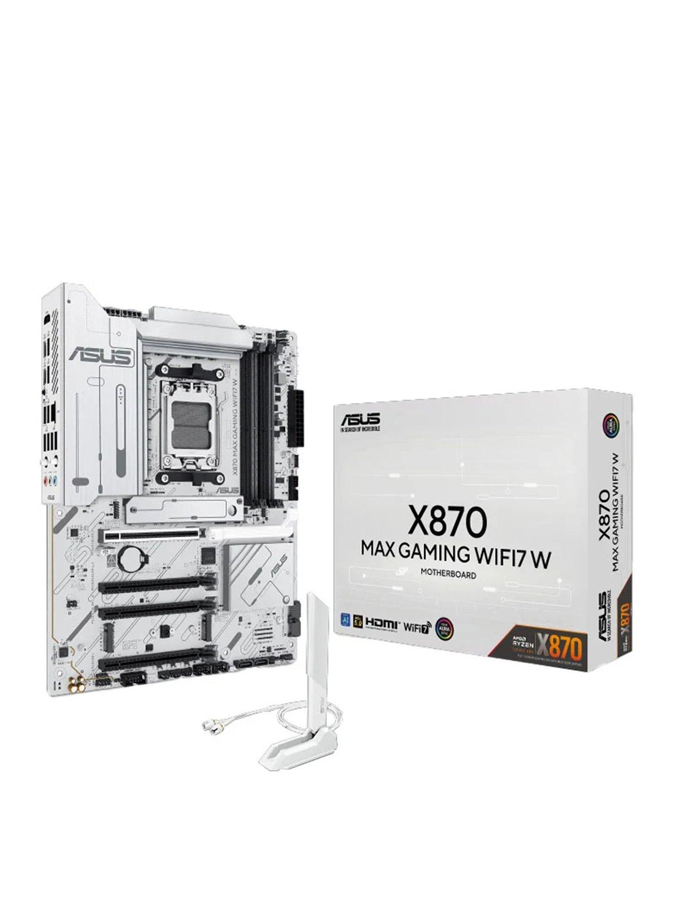Image 1 of 4 of Asus AM5 X870 Max Gaming Wifi7 W Motherboard - White