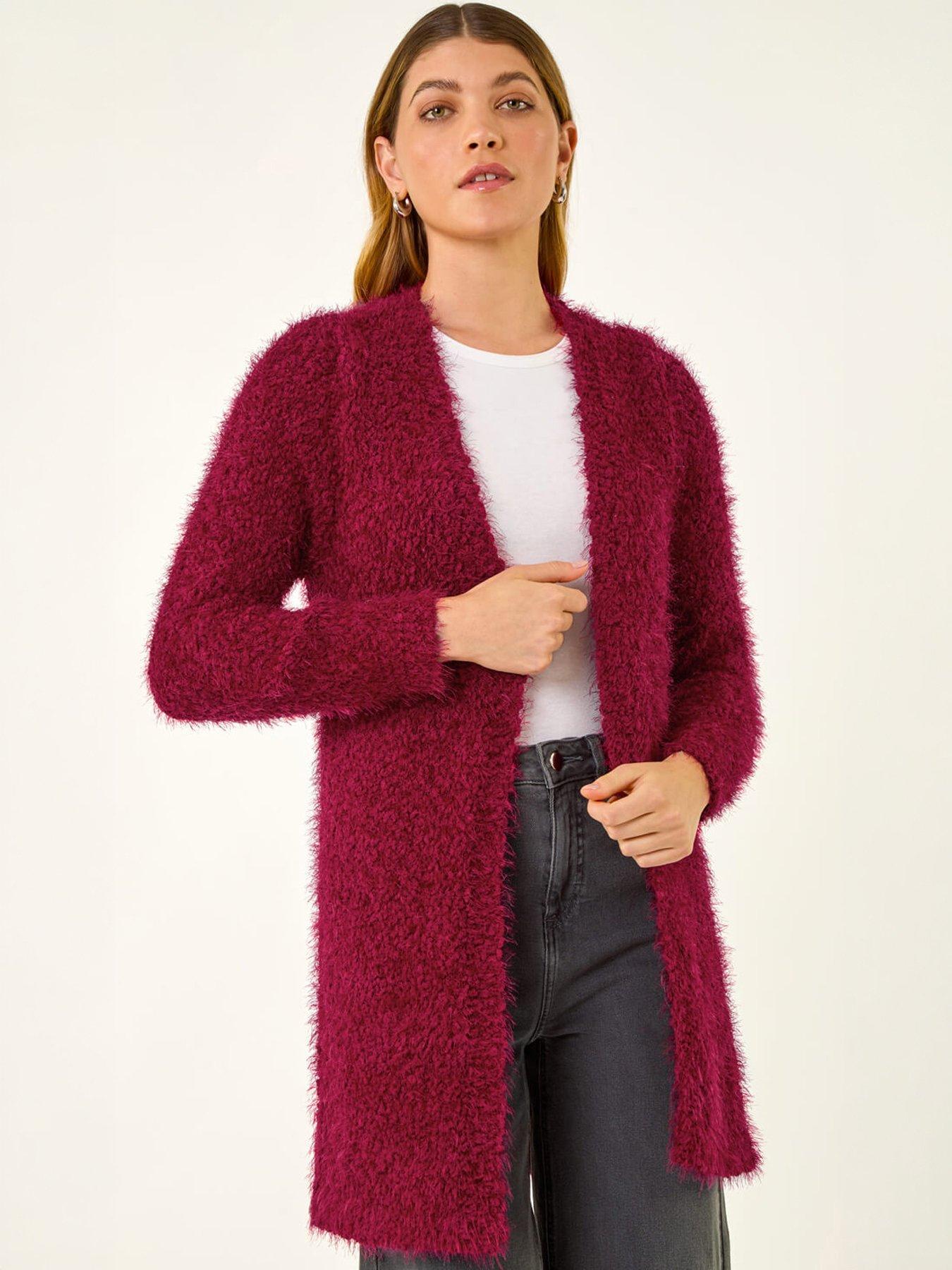 Image 1 of 5 of Roman Textured Longline Knit Cardigan