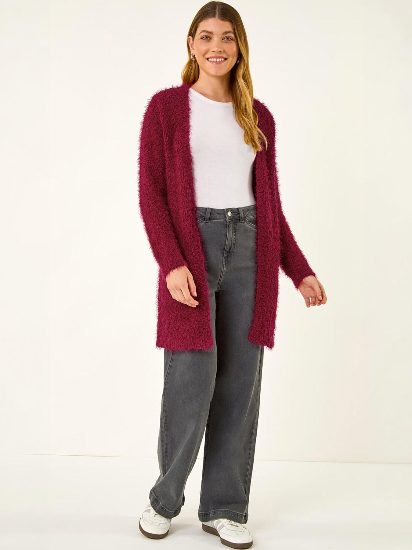 Image 3 of 5 of Roman Textured Longline Knit Cardigan
