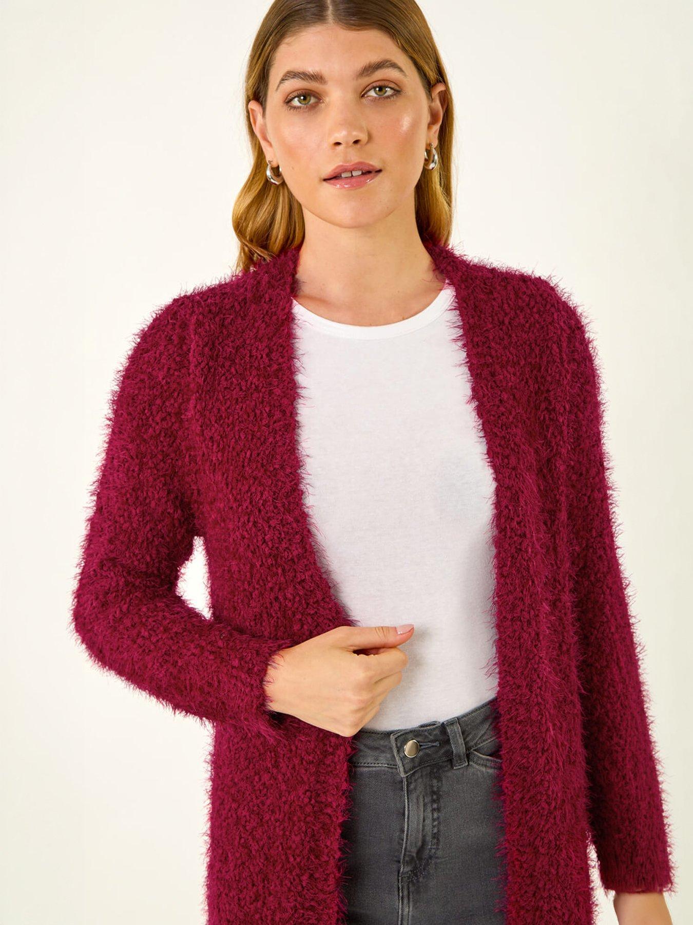 Image 4 of 5 of Roman Textured Longline Knit Cardigan