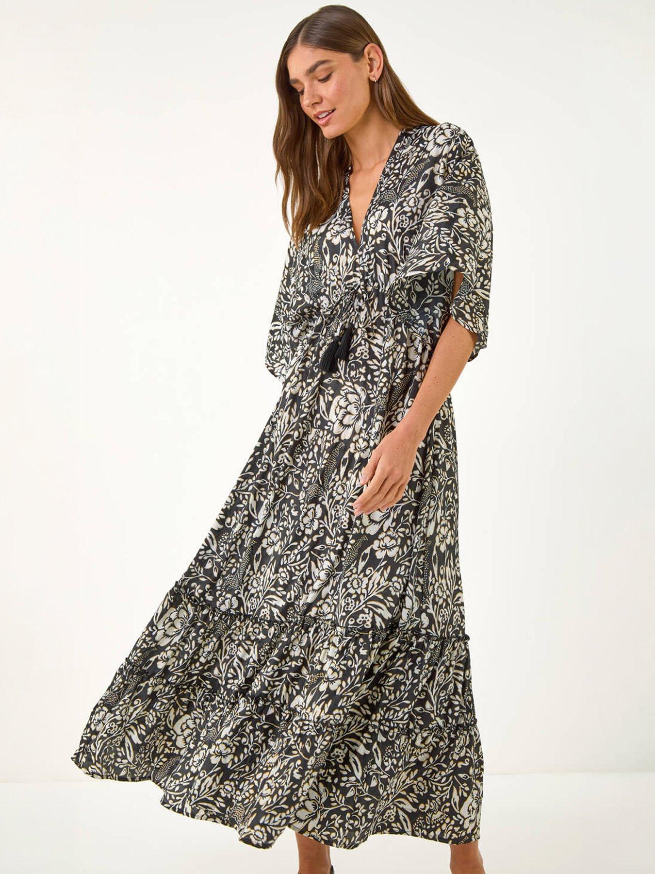 roman-boho-floral-print-v-neck-maxi-dressfront