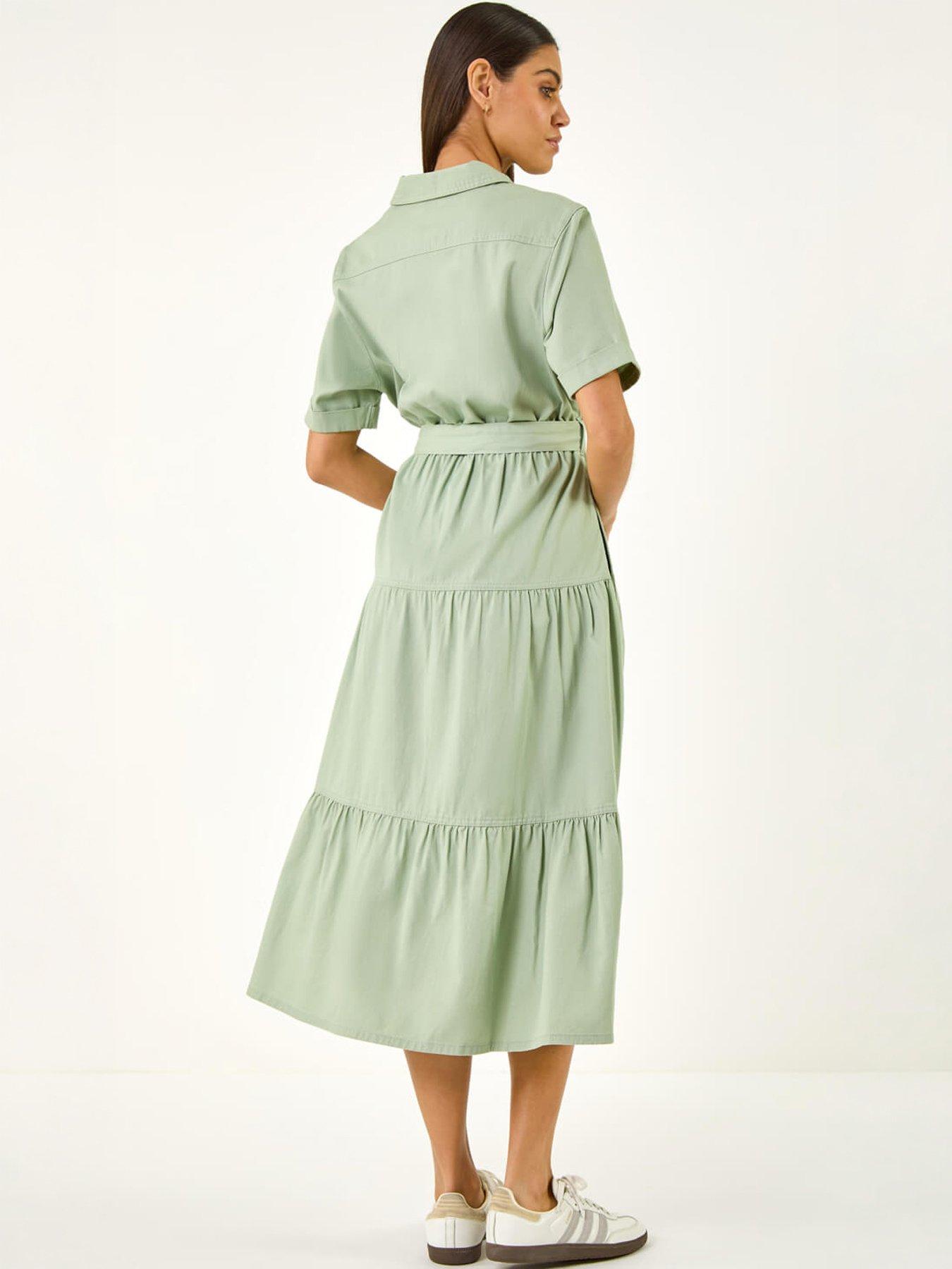 roman-button-detail-tiered-midi-dressoutfit