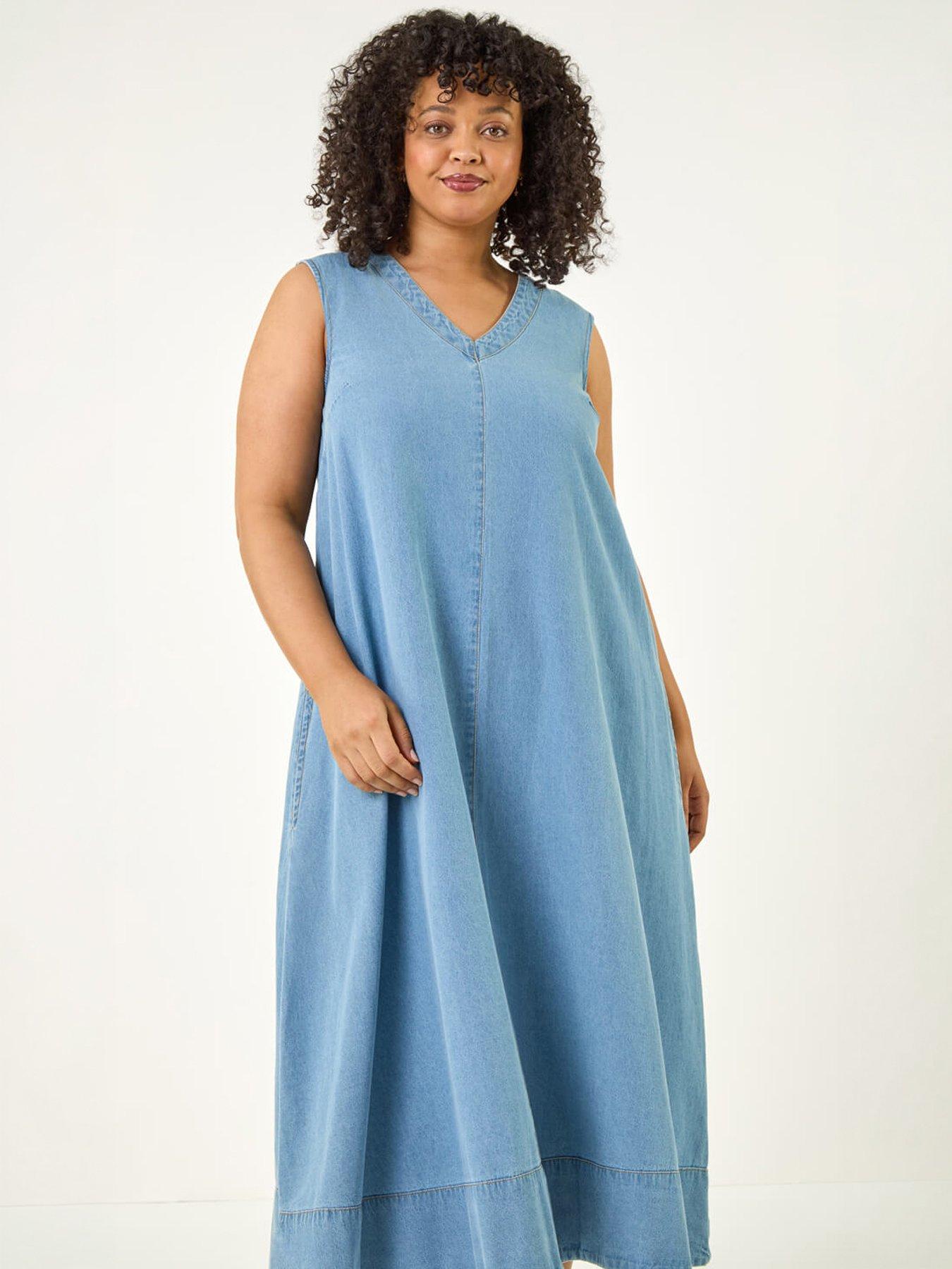 roman-curve-v-neck-swing-dressoutfit