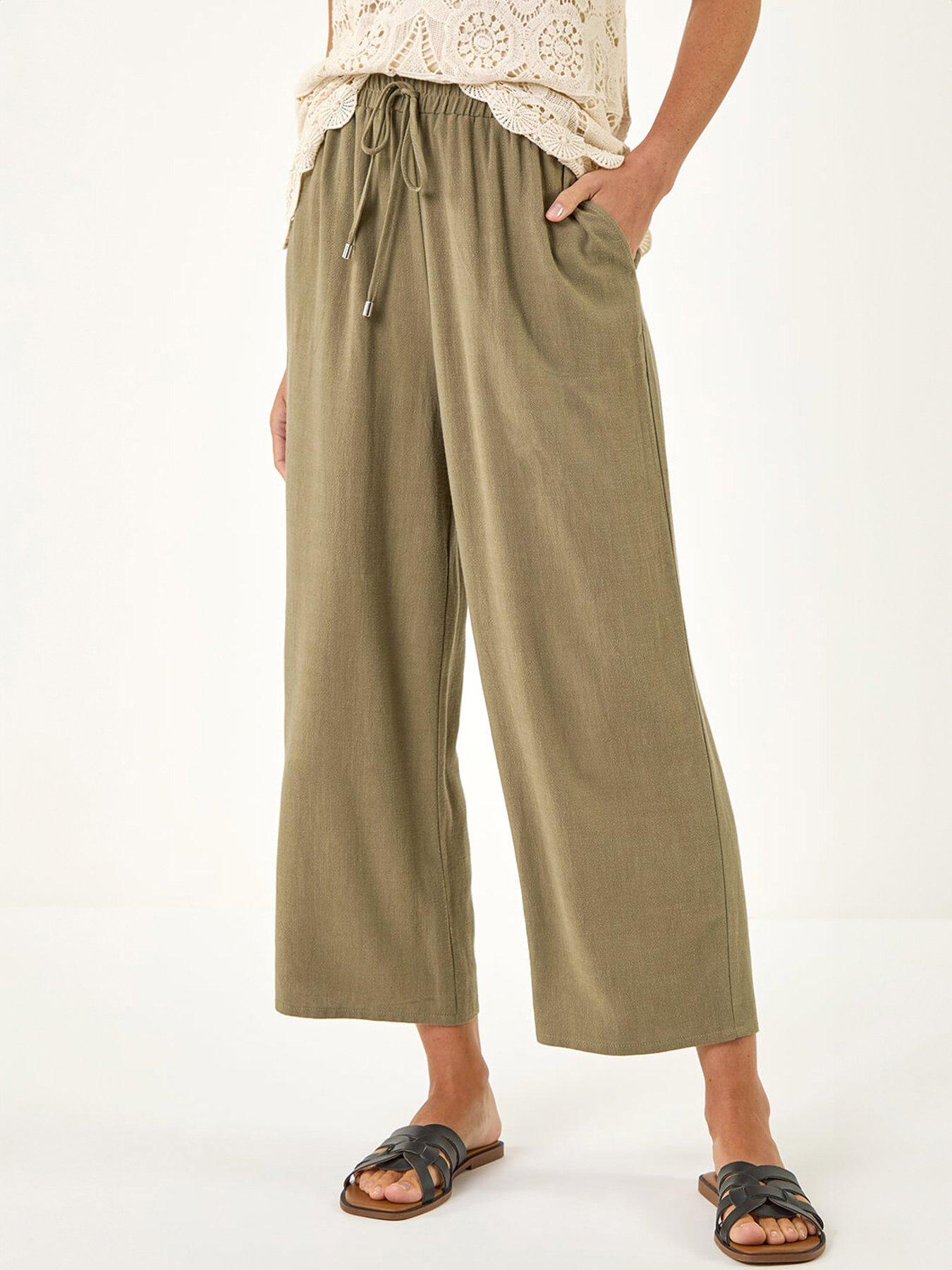 Image 1 of 5 of Roman Cropped Linen Trouser