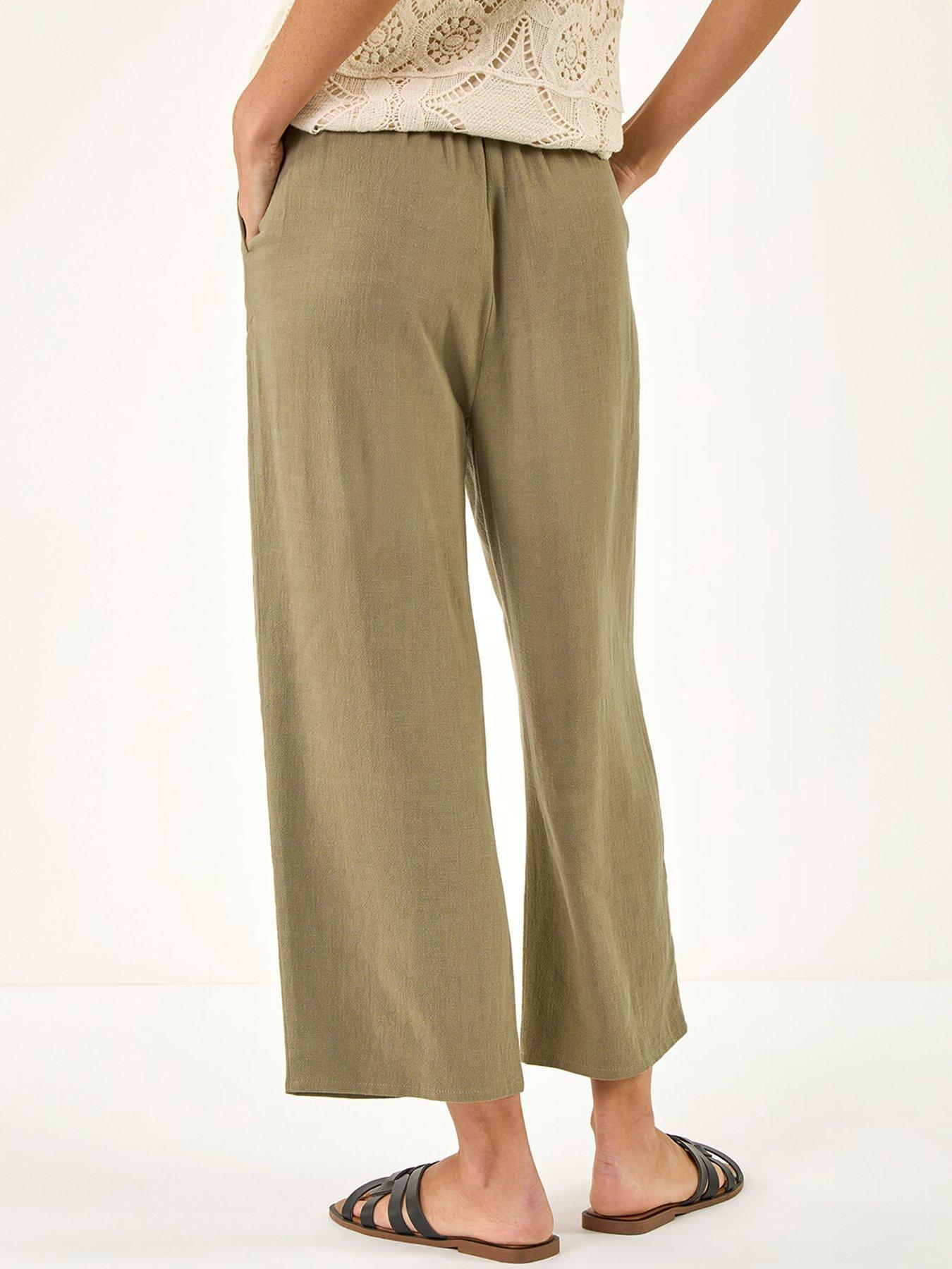 Image 2 of 5 of Roman Cropped Linen Trouser