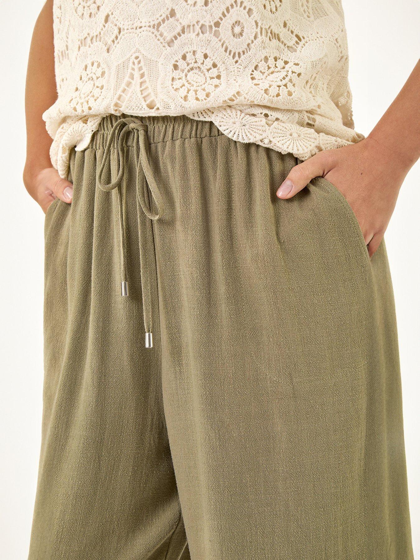 Image 5 of 5 of Roman Cropped Linen Trouser