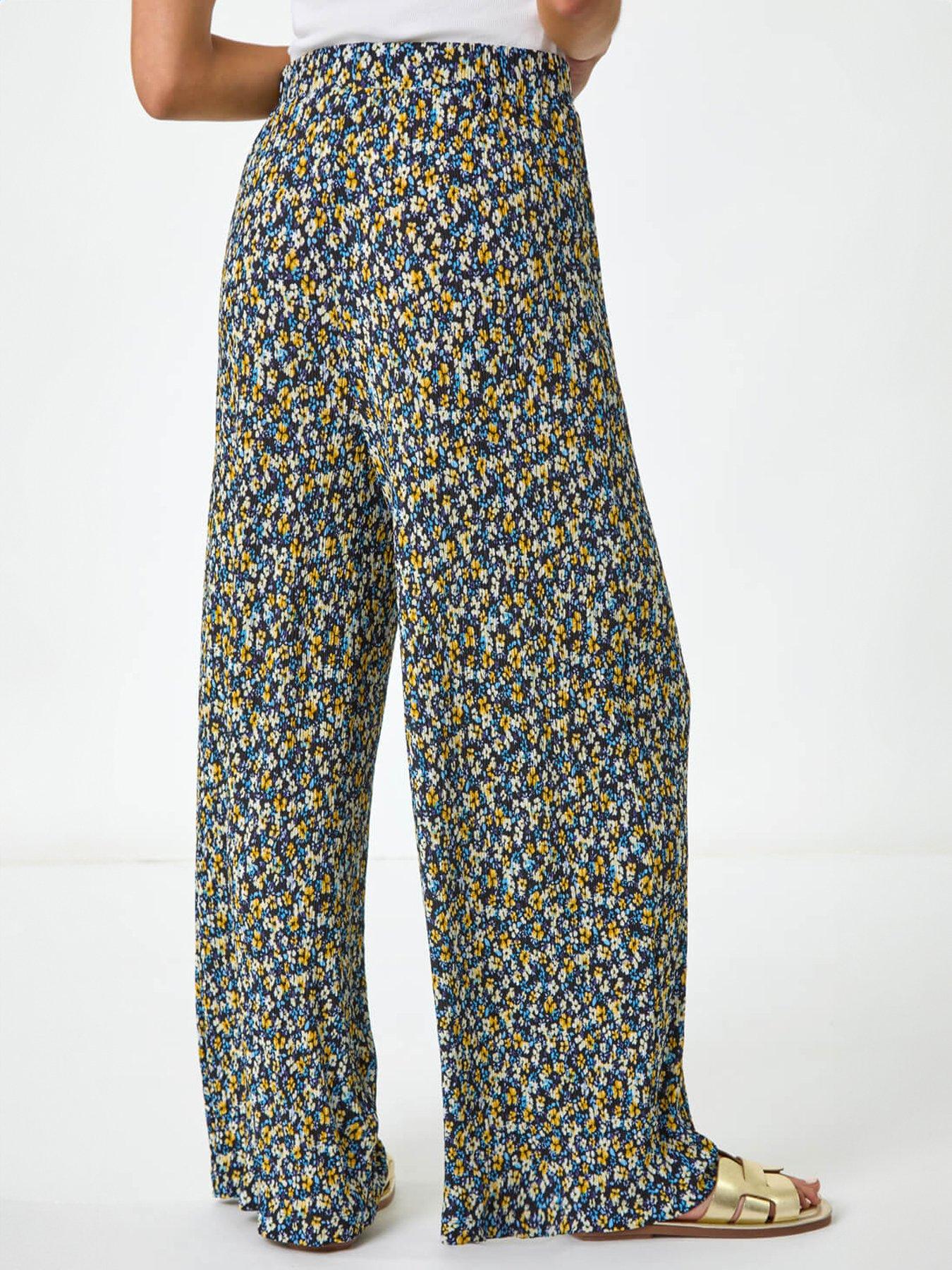 Image 2 of 5 of Roman Petite Ditsy Crinkle Trouser