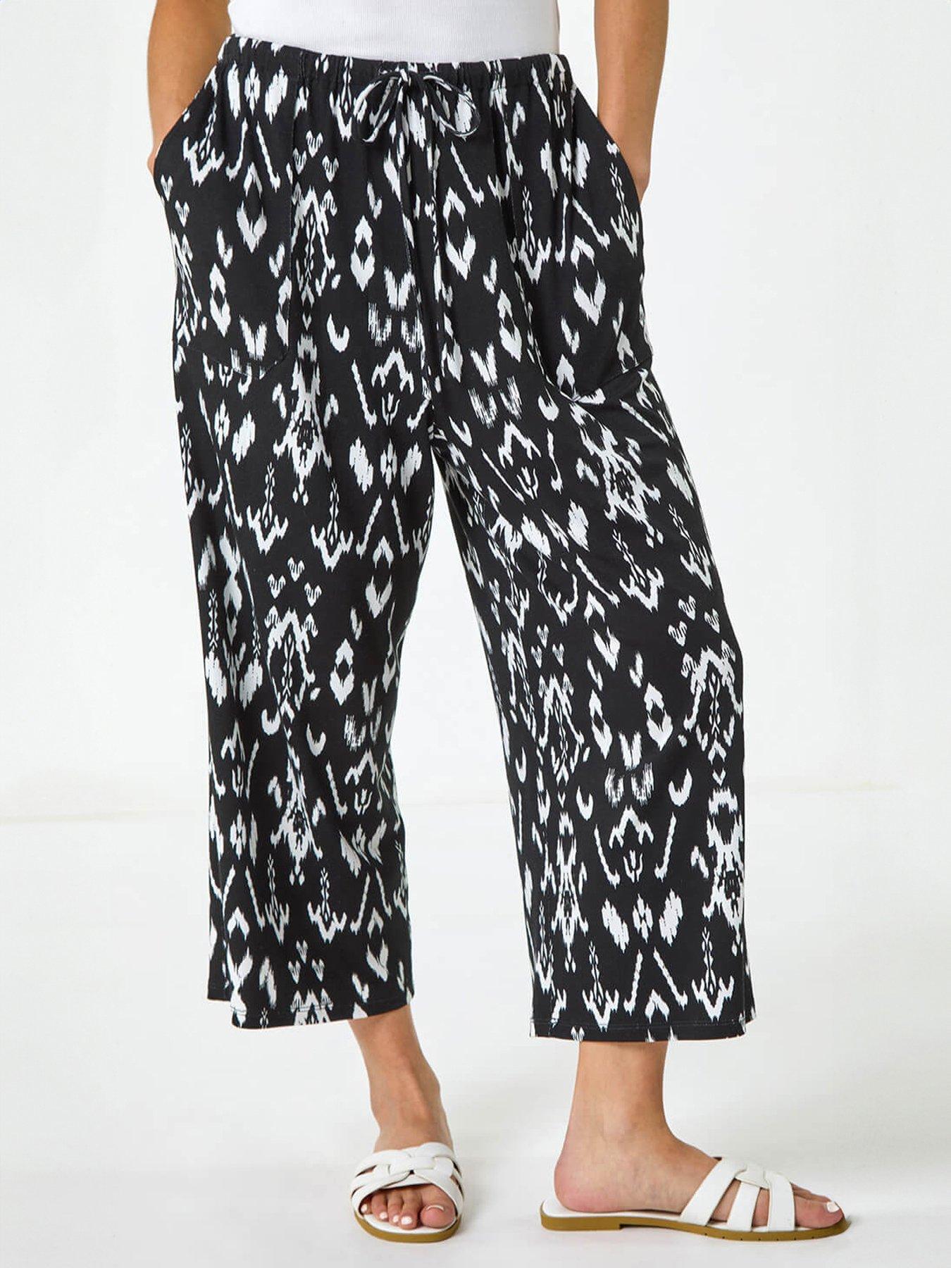 Roman Petite Aztec Print Stretch Trouser