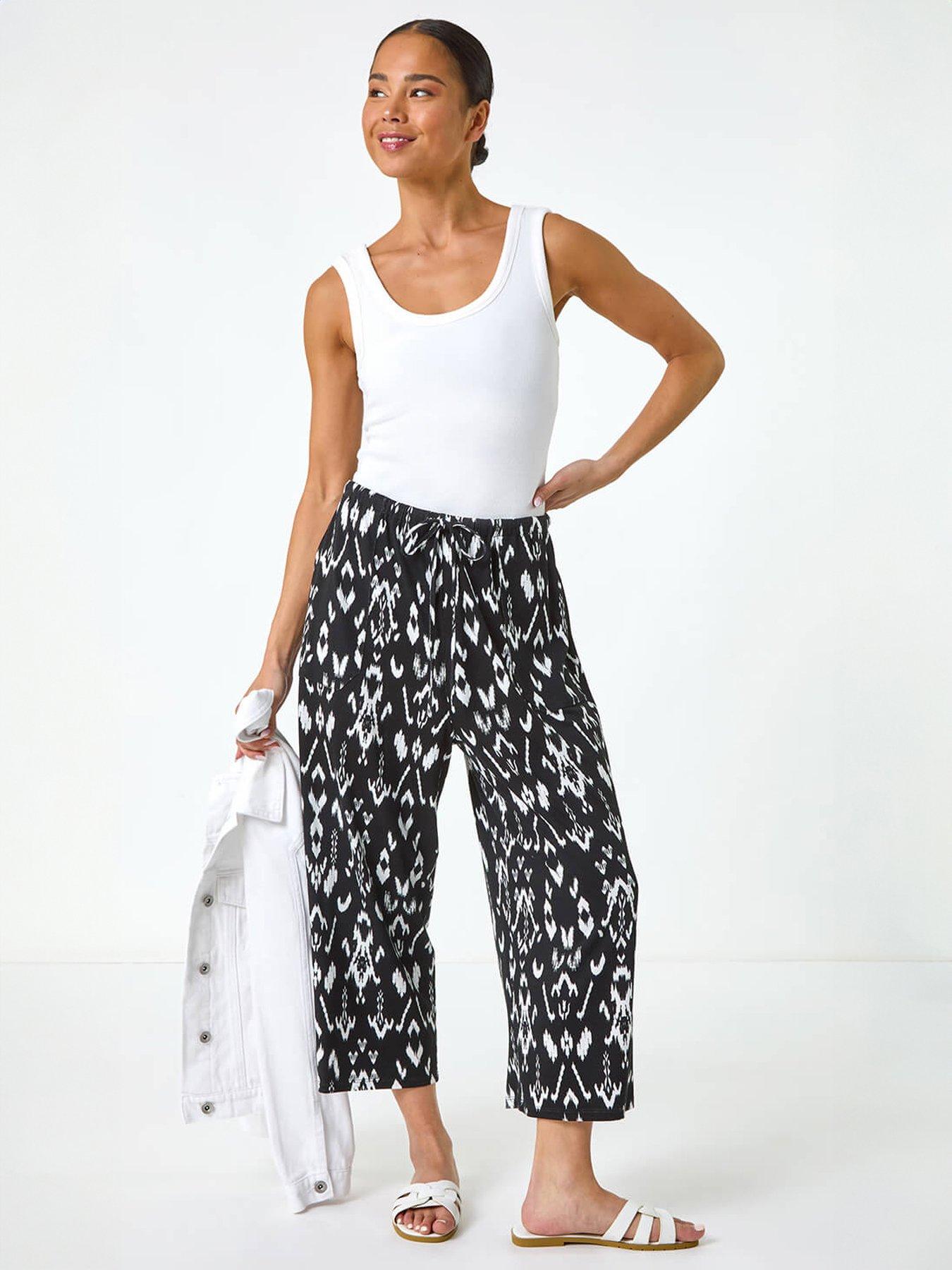 Image 3 of 5 of Roman Petite Aztec Print Stretch Trouser