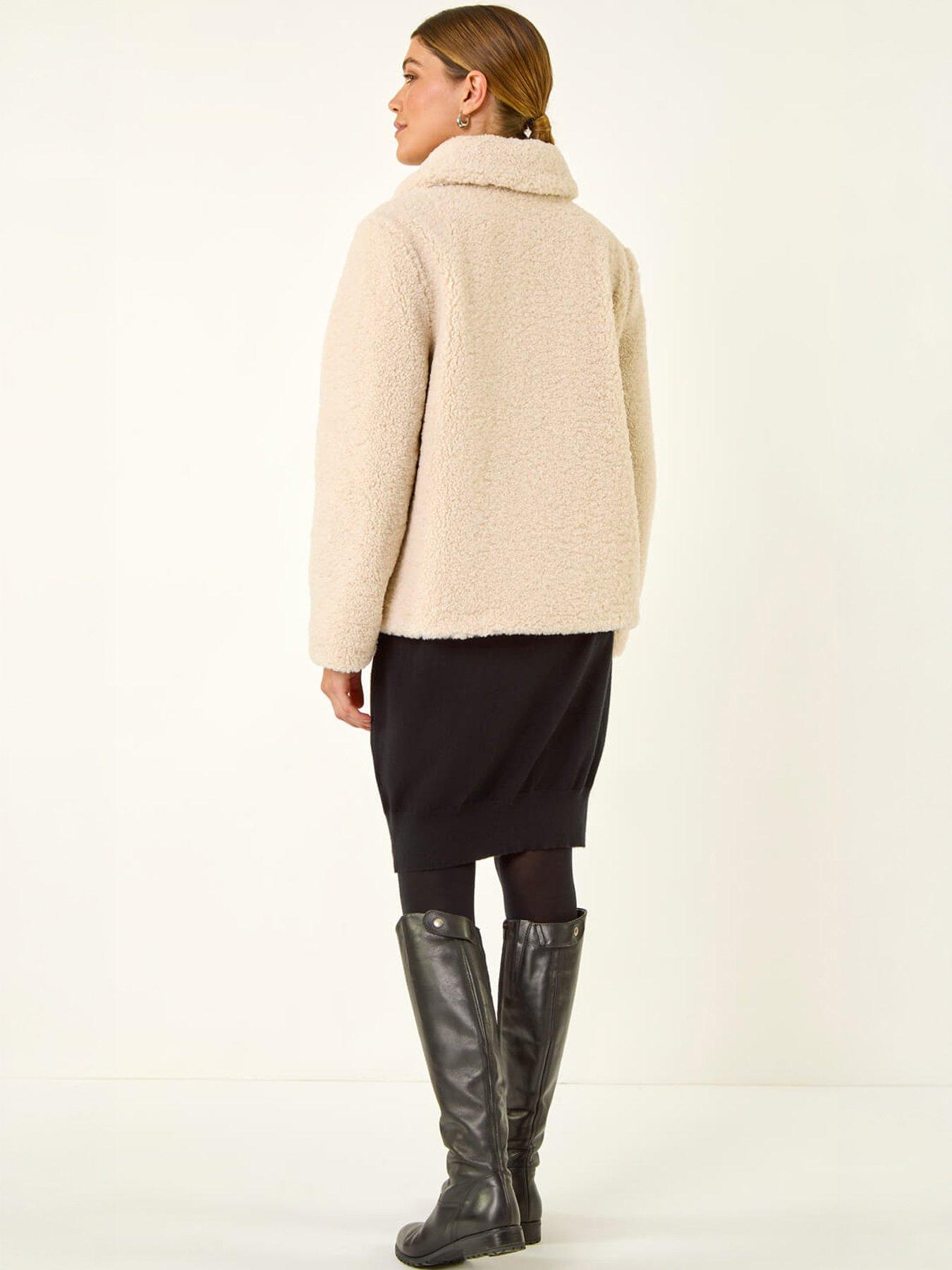 Image 2 of 5 of Roman Textured Borg Collared Jacket