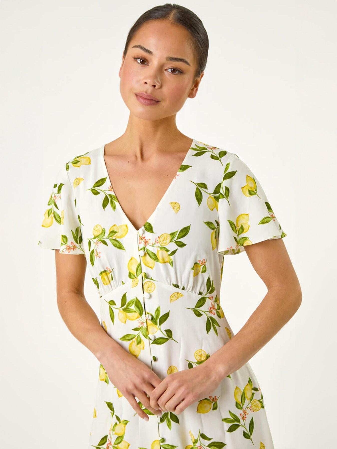 roman-petite-print-button-tea-dressoutfit