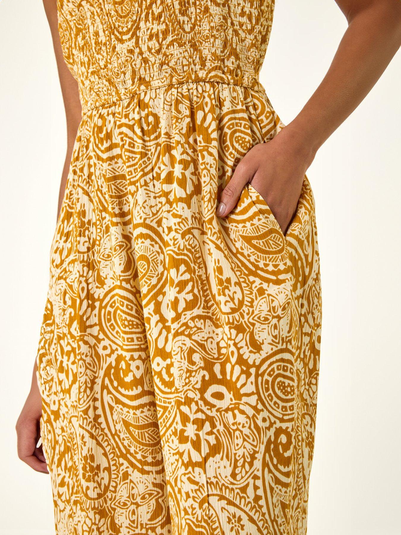 Image 5 of 5 of Roman Paisley Print Cropped Jumpsuit