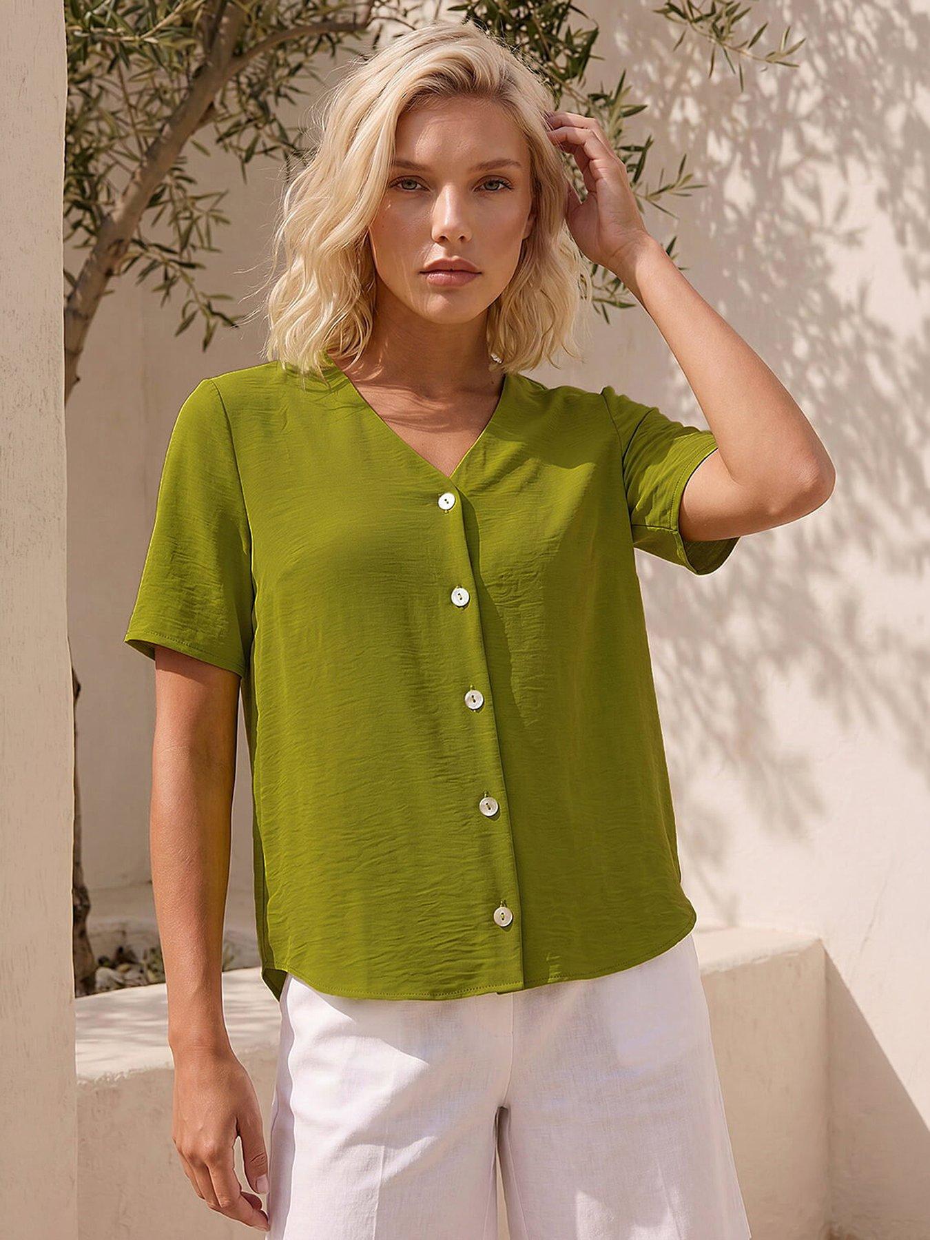 Roman Petite Button Through Blouse