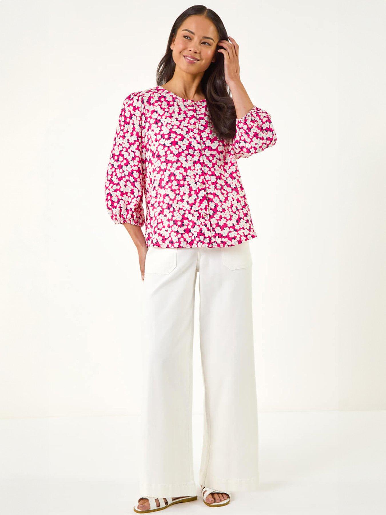 roman-petite-ditsy-floral-button-blouseback