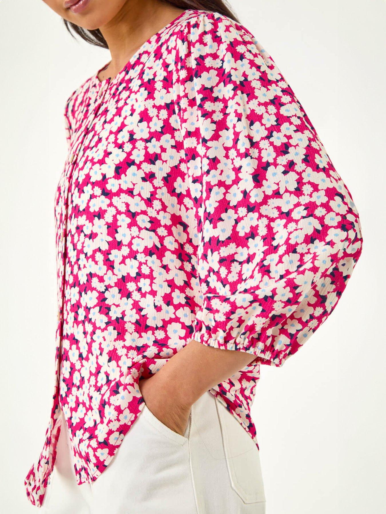 roman-petite-ditsy-floral-button-blousedetail