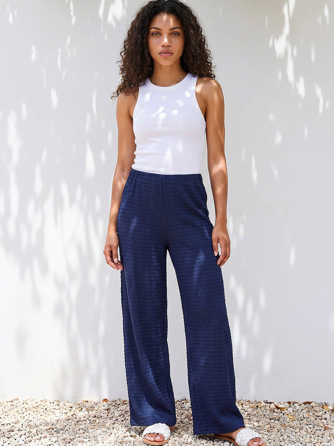 Image 1 of 5 of Roman Petite Textured Stretch Trouser