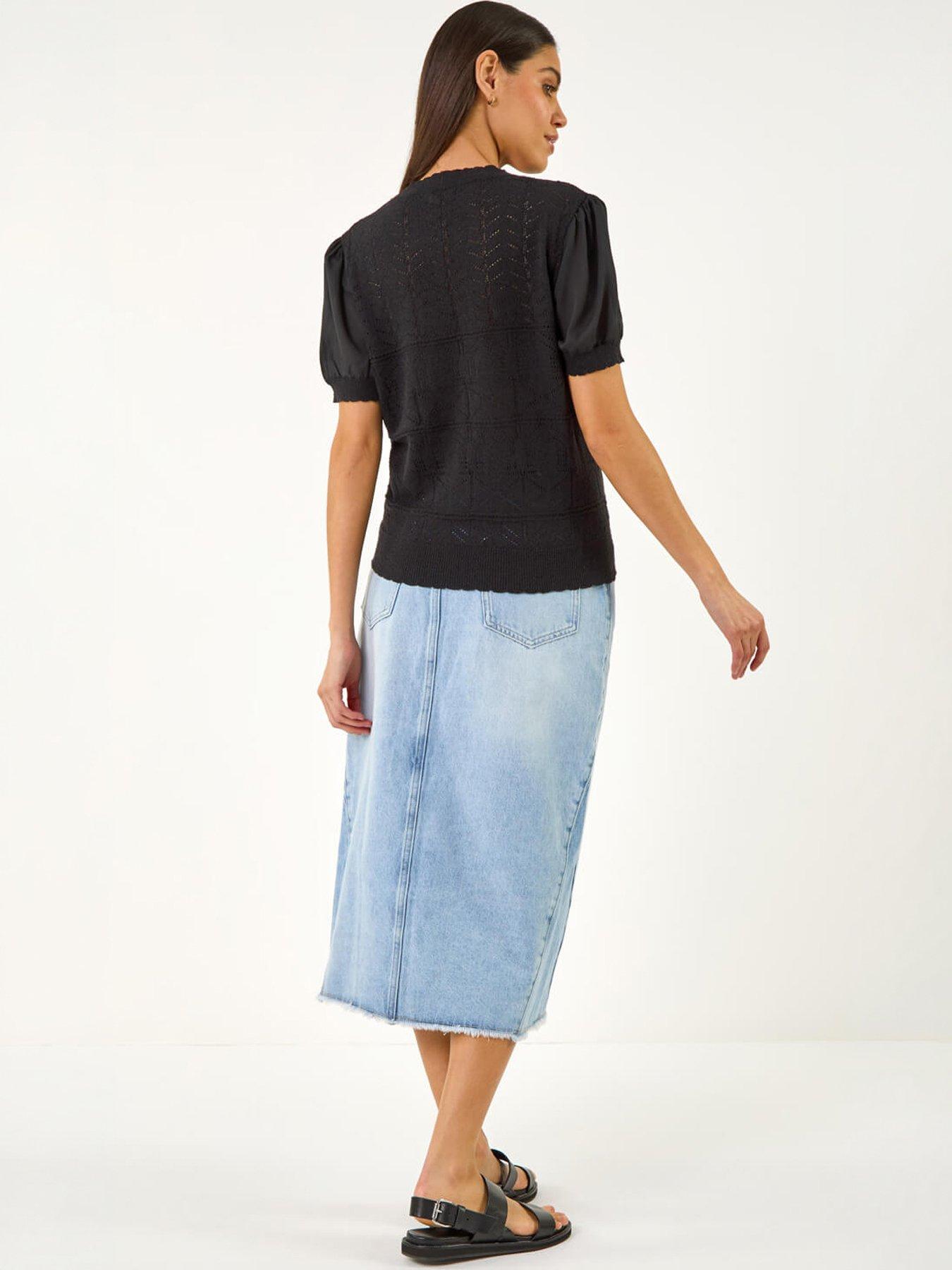 Image 4 of 5 of Roman Pointelle Knitted Top