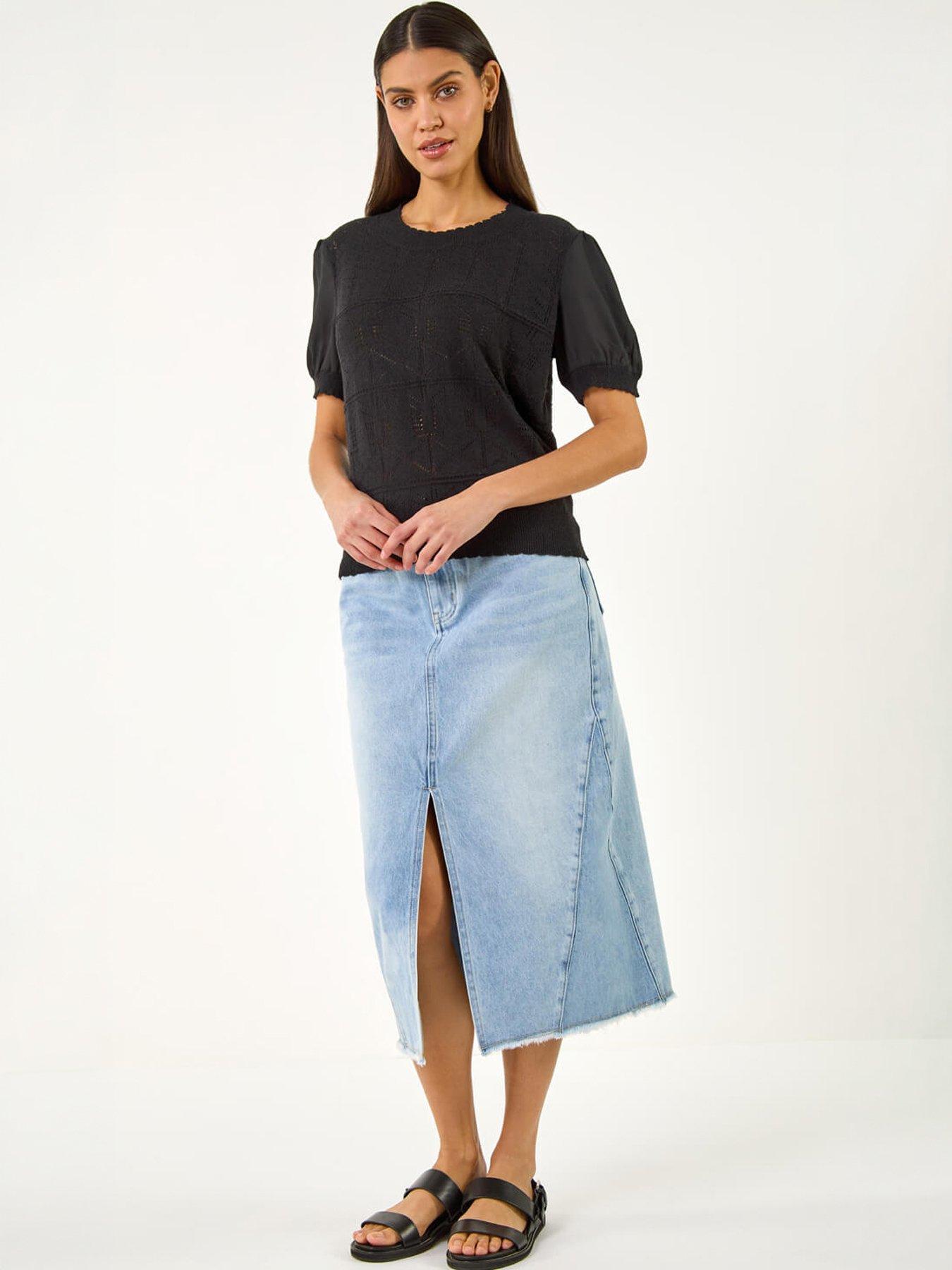 Image 5 of 5 of Roman Pointelle Knitted Top