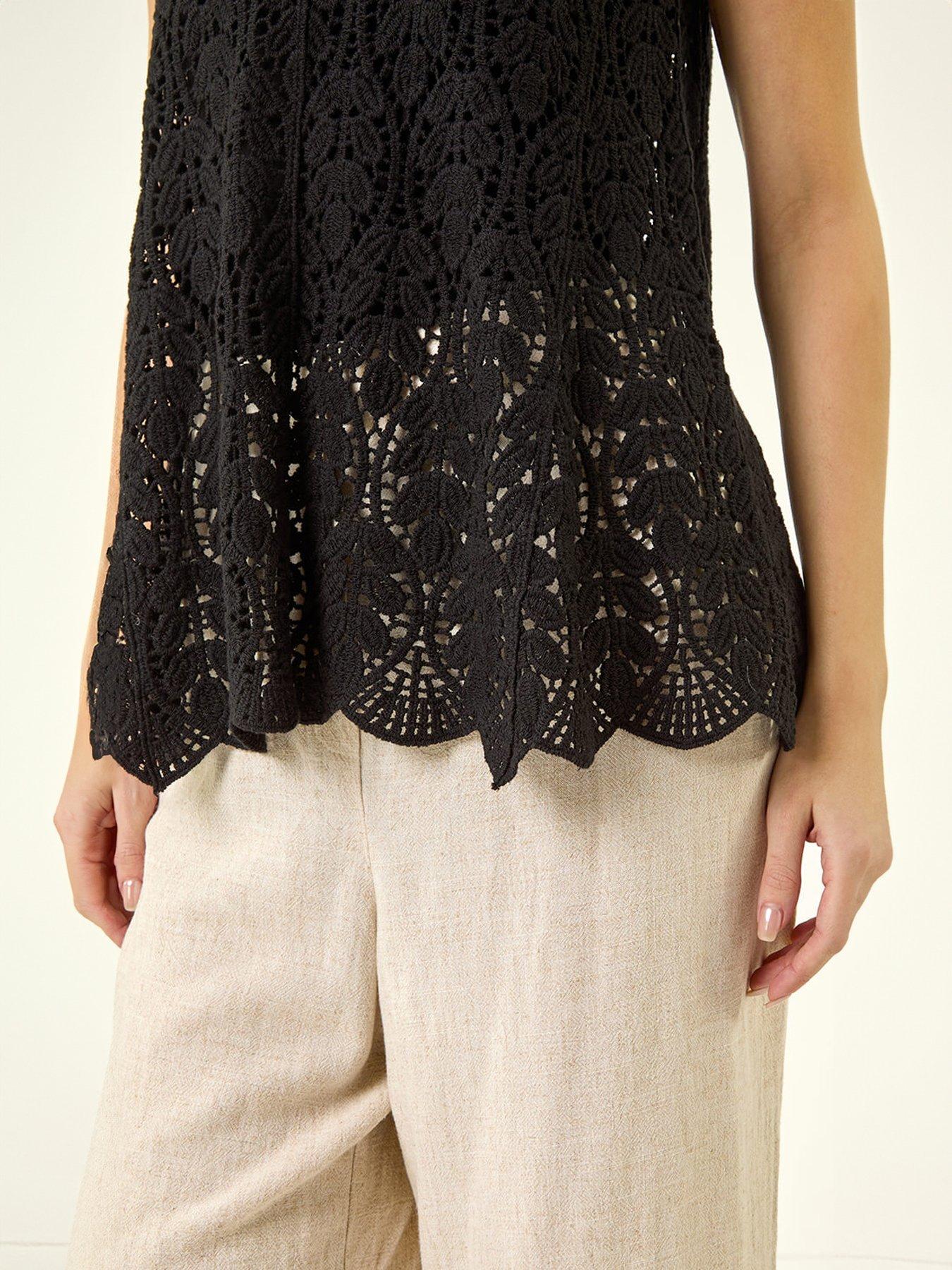 Image 5 of 5 of Roman Crochet Knit Vest Top