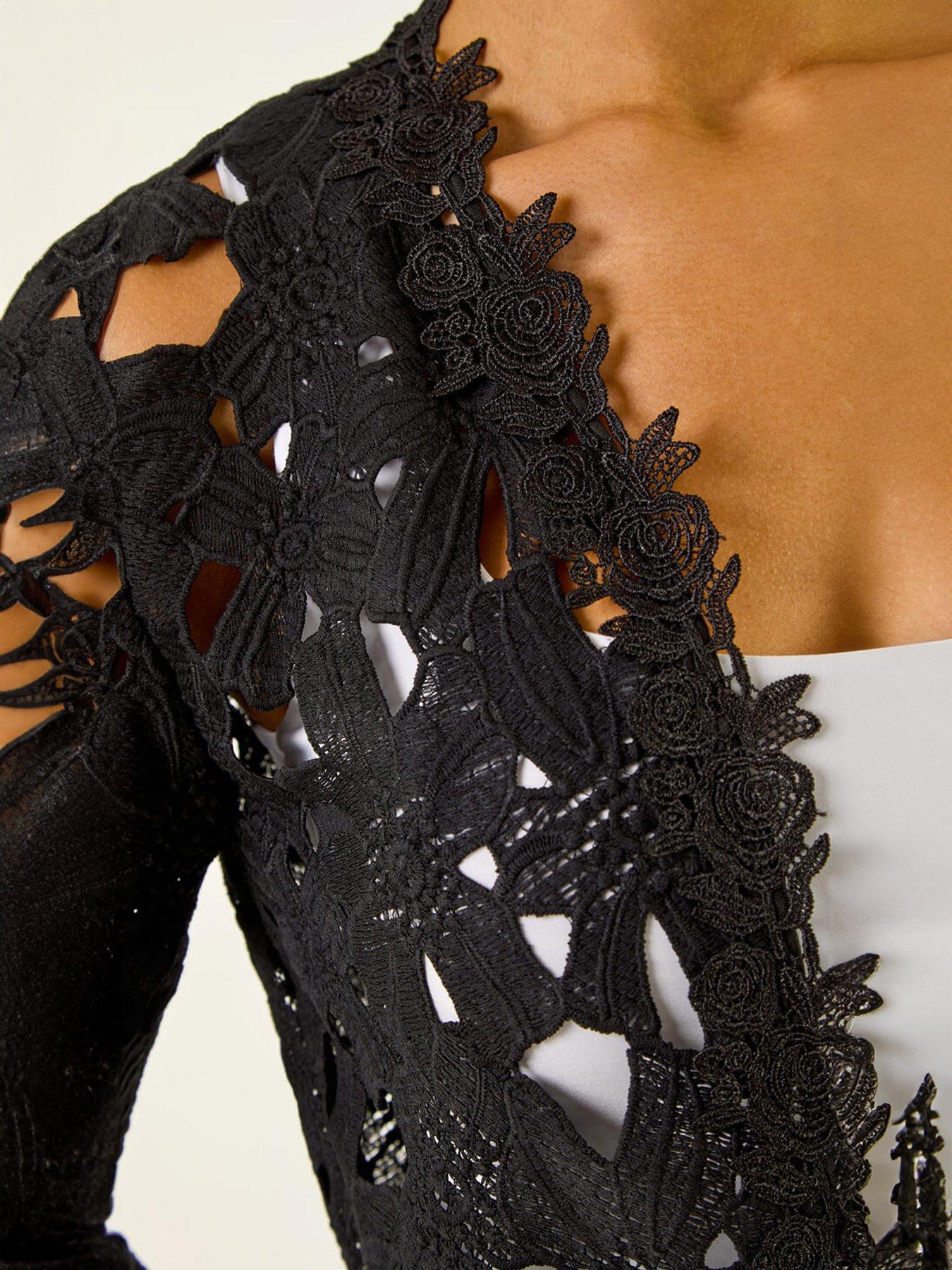 Image 5 of 5 of Roman Crochet Lace Longline Jacket