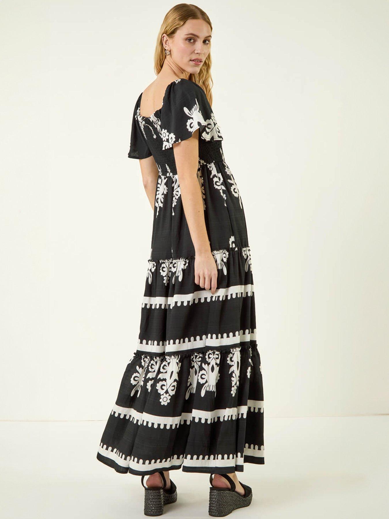 roman-border-print-shirred-midi-dressstillFront