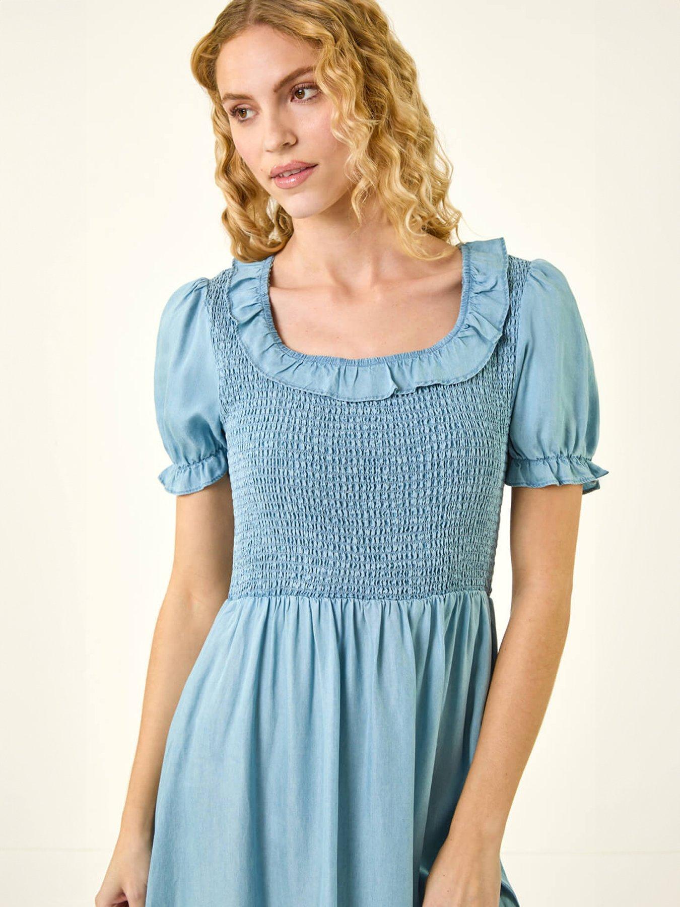 roman-shirred-frill-midi-dressdetail