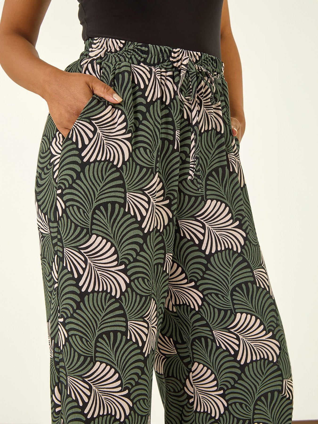 Image 5 of 5 of Roman Petite Abstract Leaf Trouser