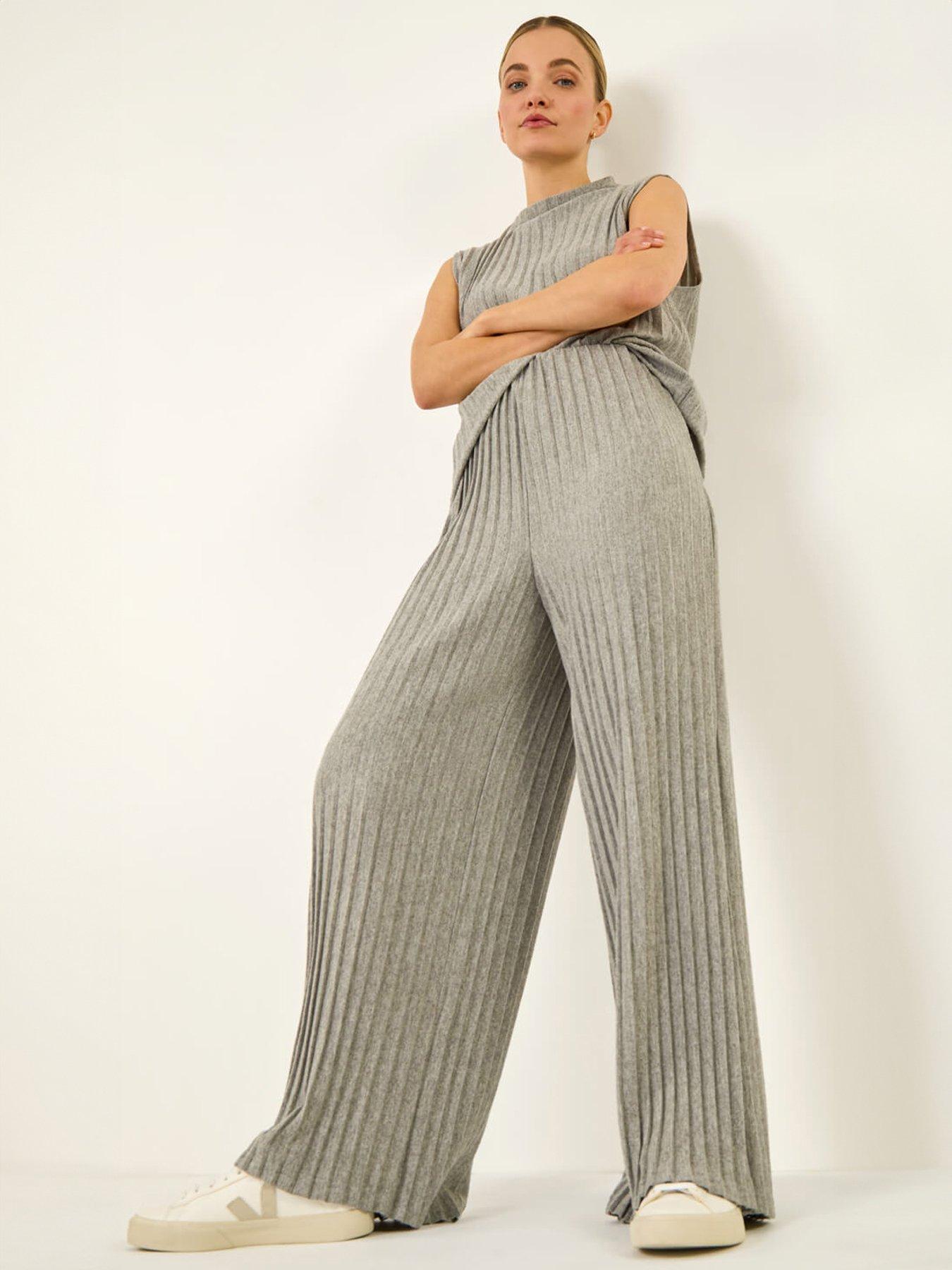 Image 4 of 5 of Roman Dusk Pleated Wide Leg Stretch Trouser