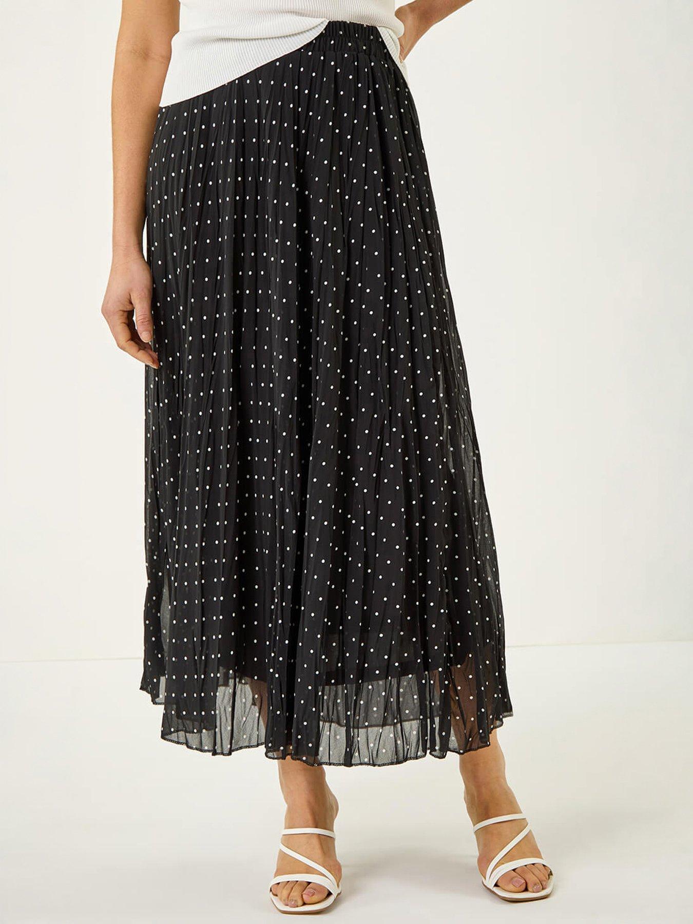 Image 1 of 5 of Roman Polka Dot Maxi Skirt