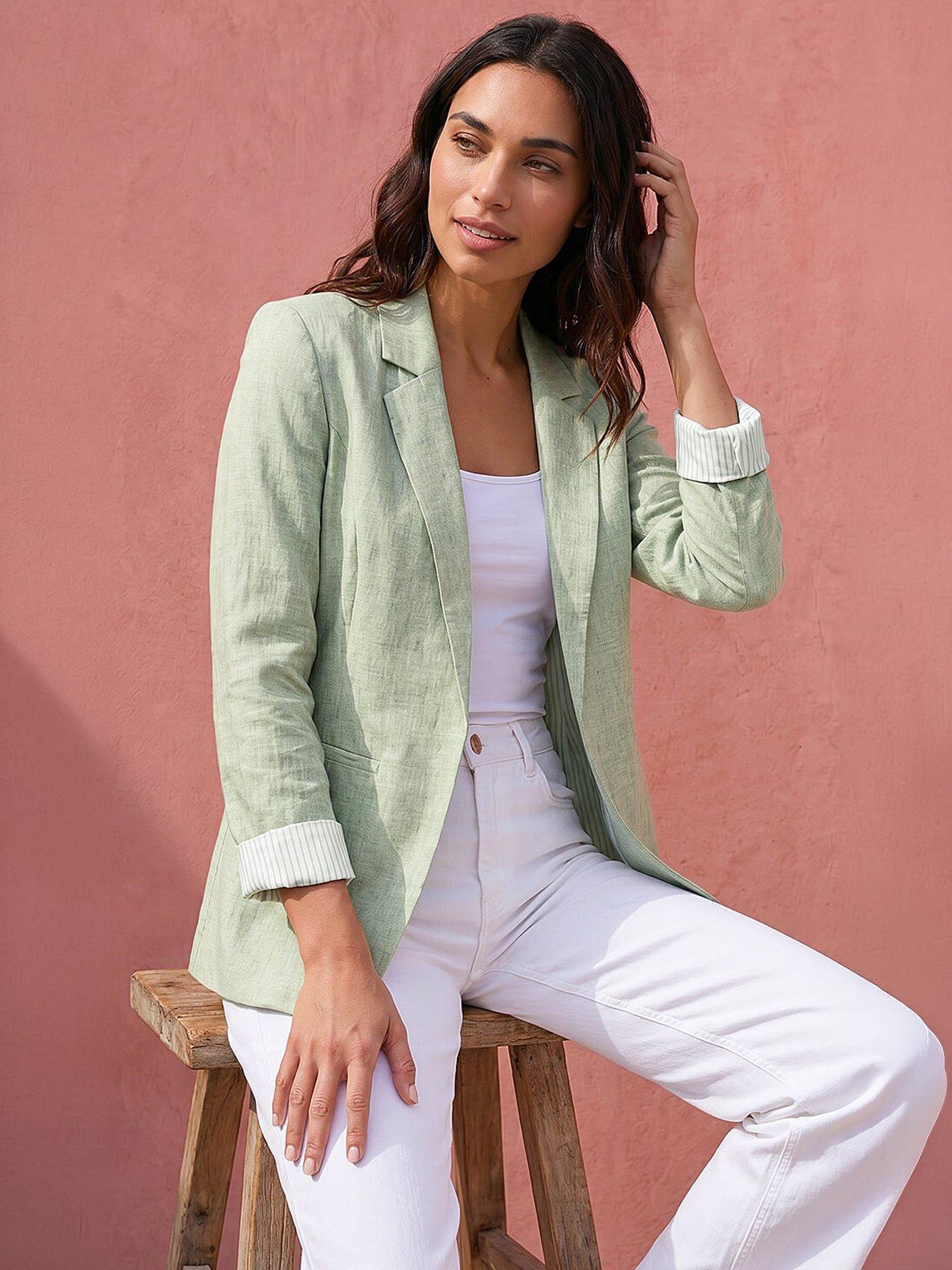 Image 1 of 5 of Roman Textured Light Weight Blazer